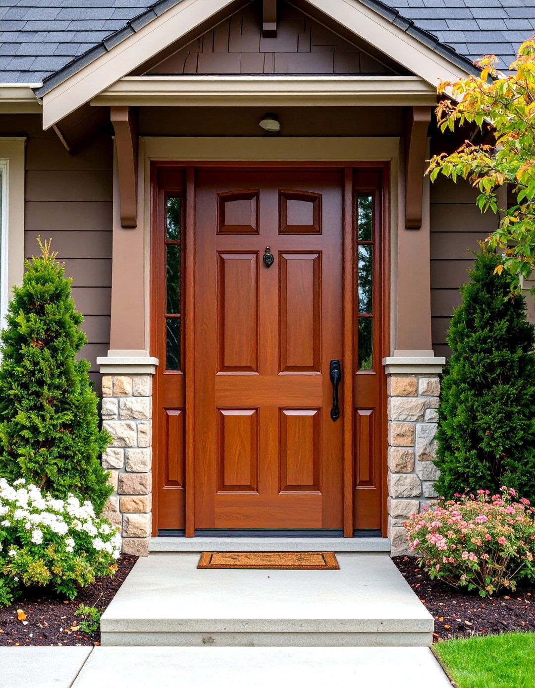 Painted Coffee Brown Front Doors - 24 Brown Front Door Ideas