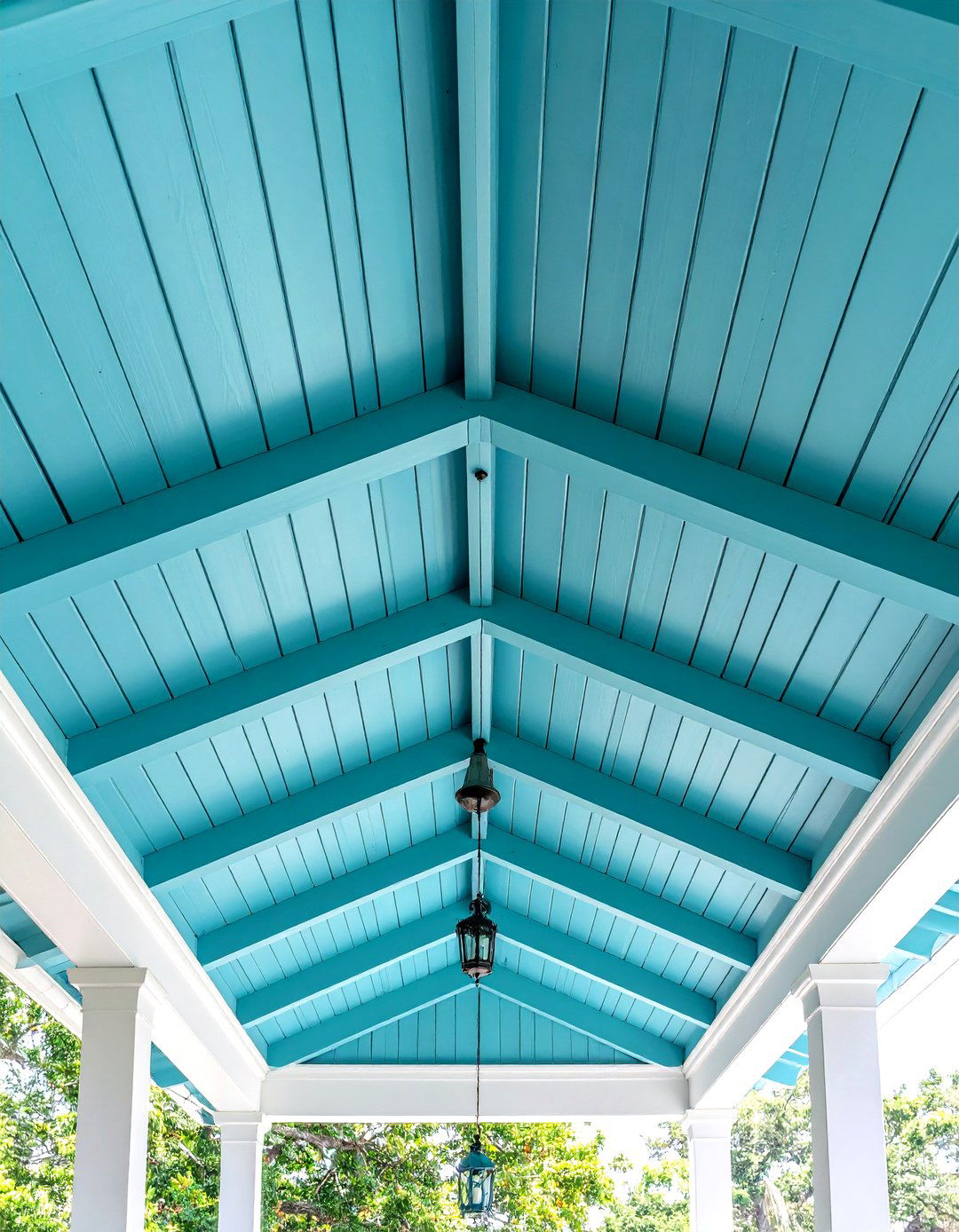 Painted Haint Blue Traditional Ceiling - 24 patio ceiling ideas