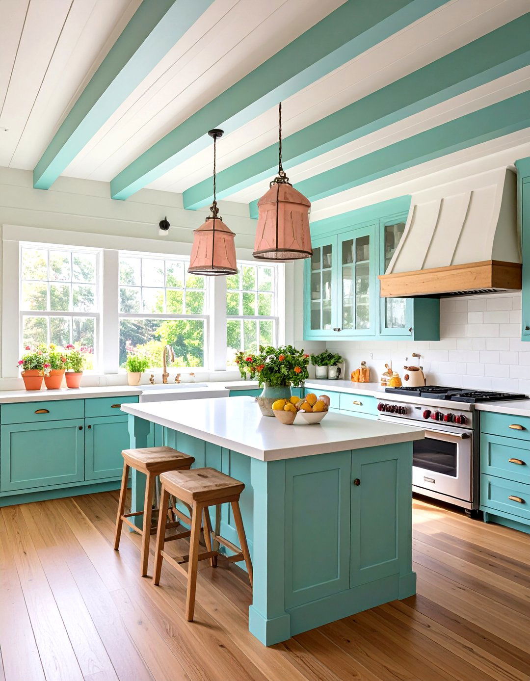 Painted Shiplap Kitchen Ceiling - 24 Wood Ceiling Kitchen Ideas