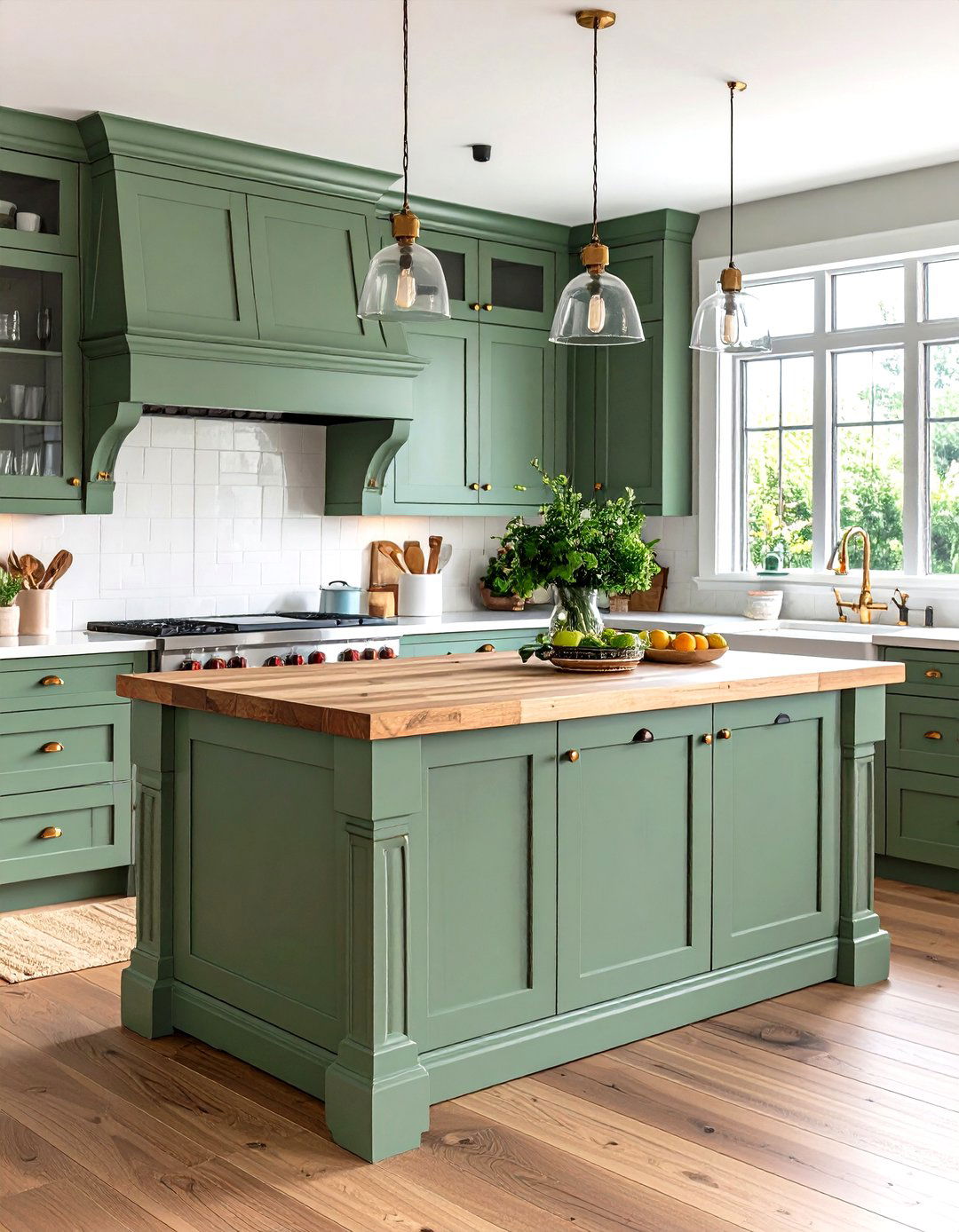 Painted Wood Island - 24 Cottage Kitchen Ideas