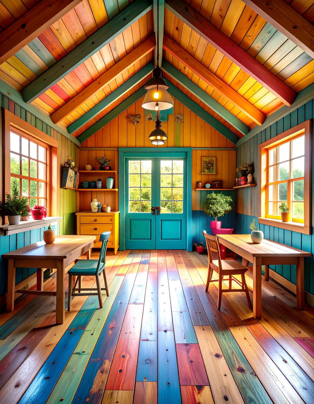 Painted Wood Treatment - 24 Shed Floor Ideas