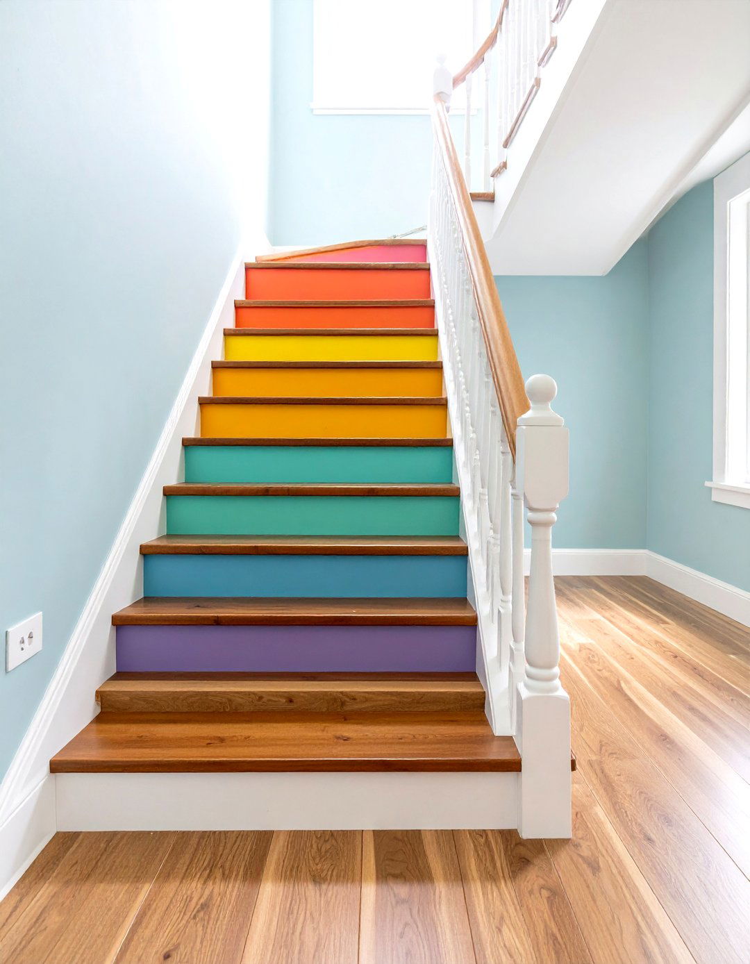 Painted Wooden Staircase Transformation - 24 Wooden Staircase Ideas
