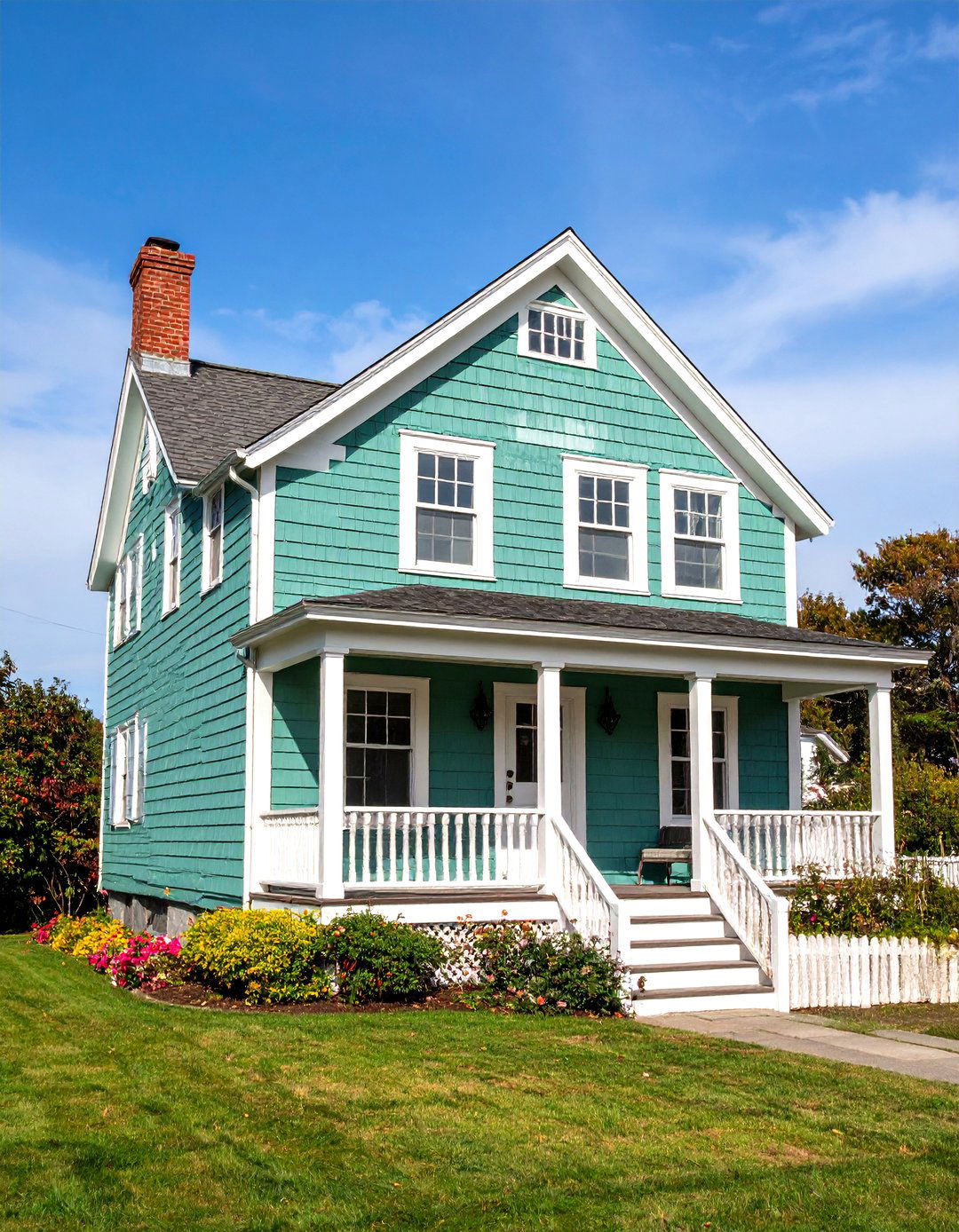 Pale Green Cape Cod Design - 24 Light Green House Exterior Ideas