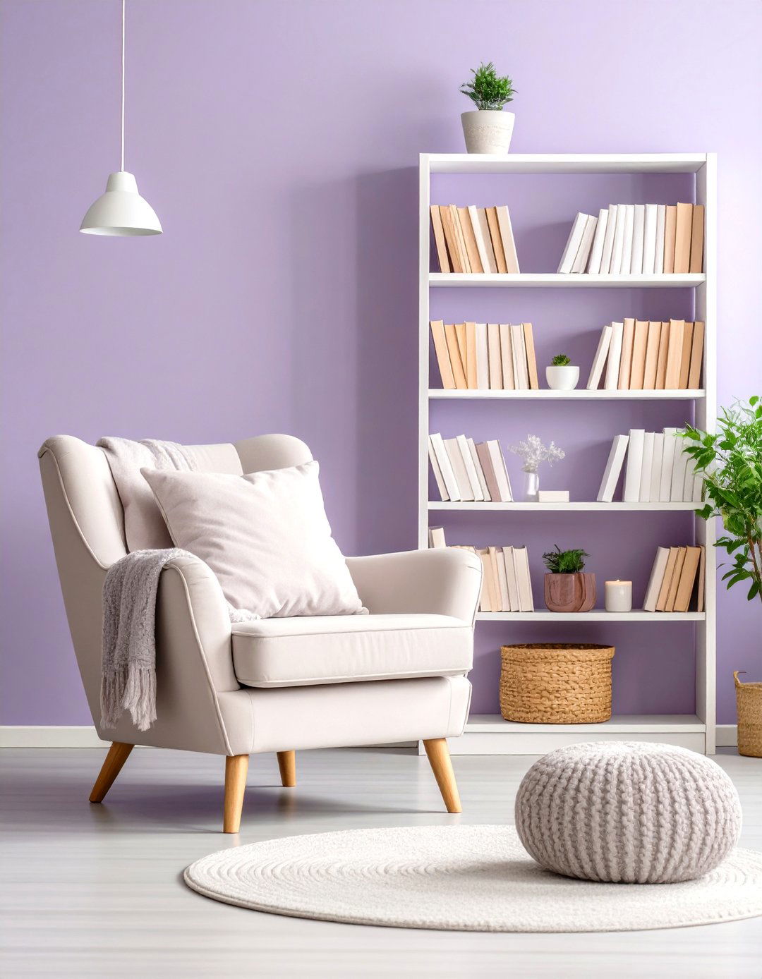 Pale Lilac Reading Nook Calm - 24 Calming Paint Colors