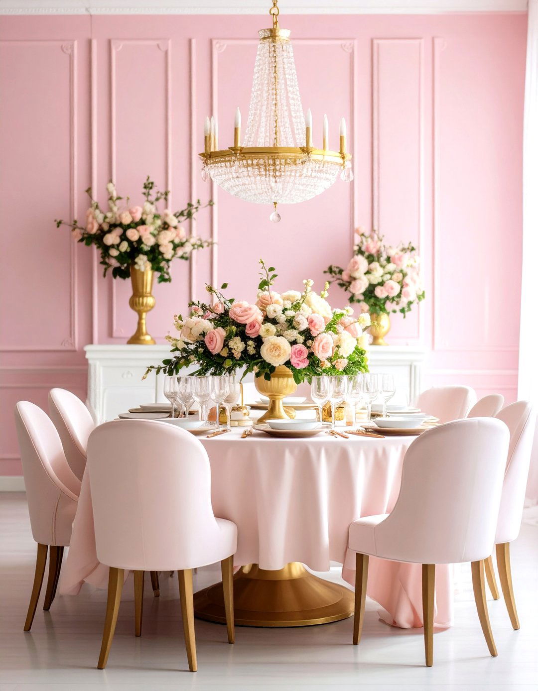 Pale Pink Dining Room Softness - 24 Dining Room Paint Colors