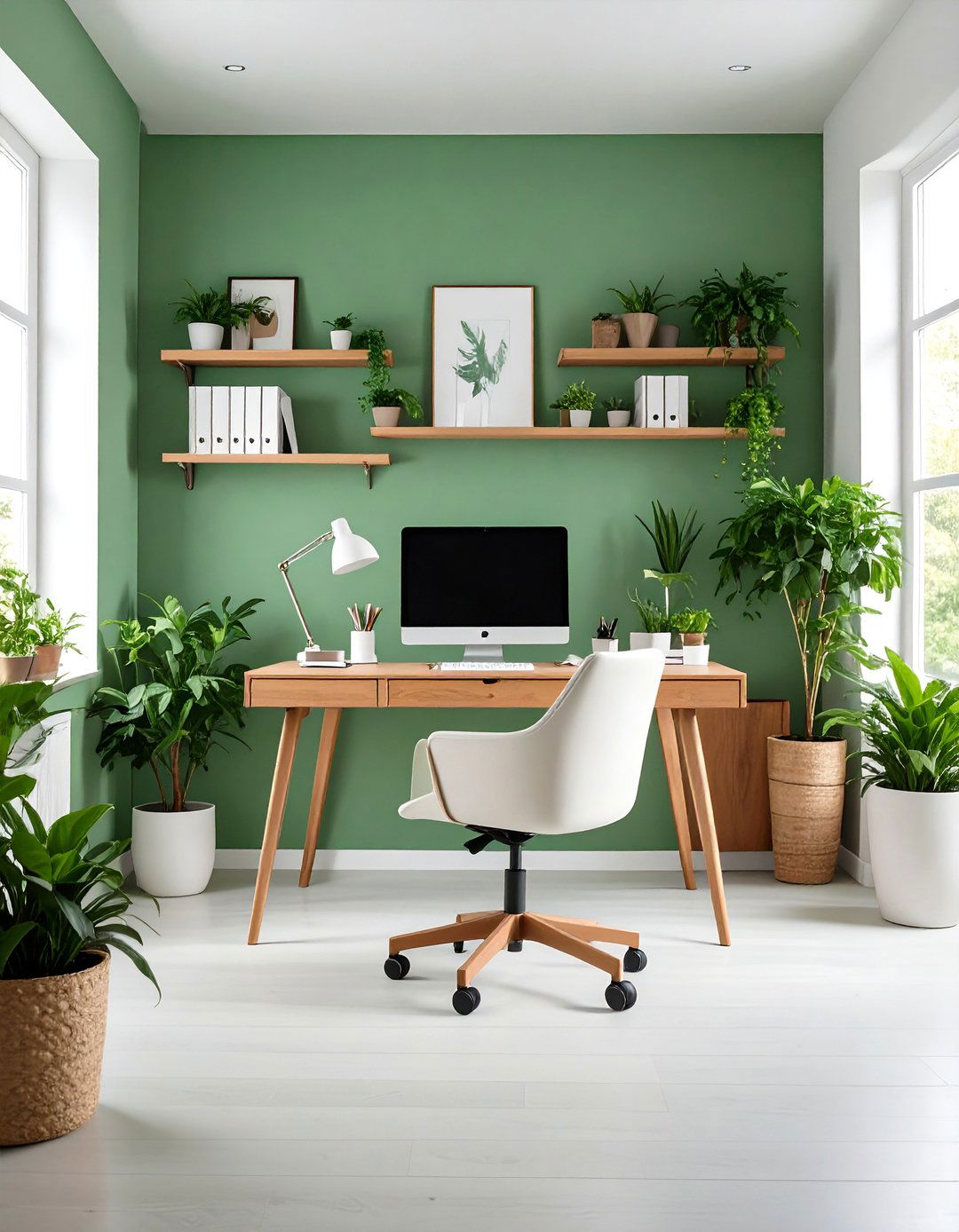 Pale Sage Home Office Focus - 24 Calming Paint Colors