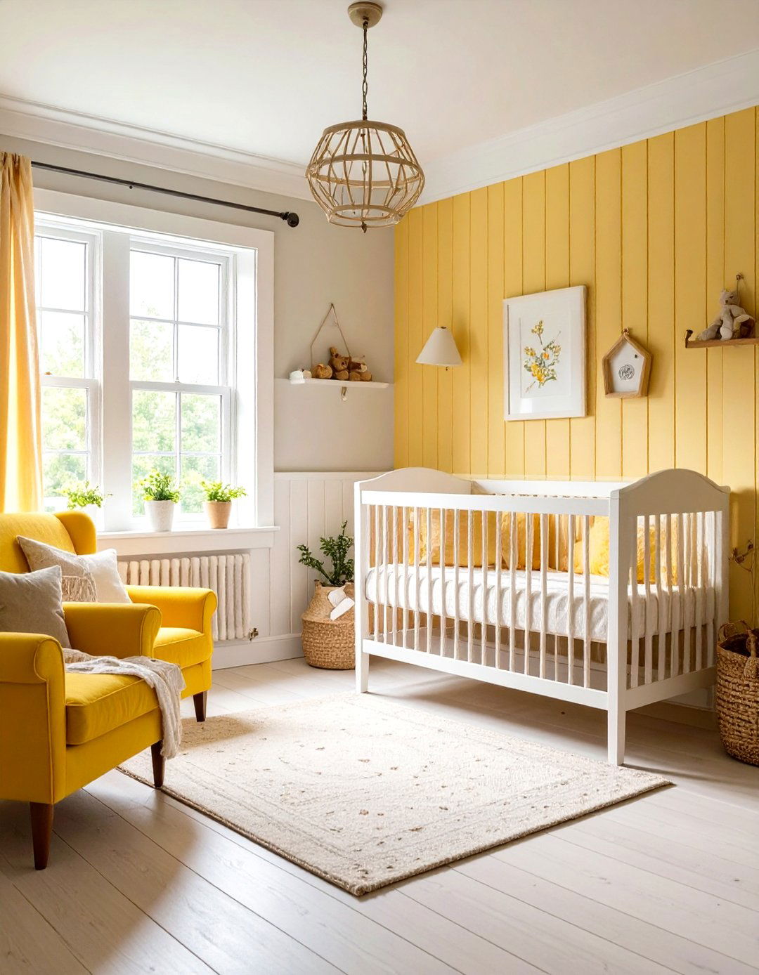 Pale Yellow Cottage Farmhouse - 24 Yellow Nursery Ideas