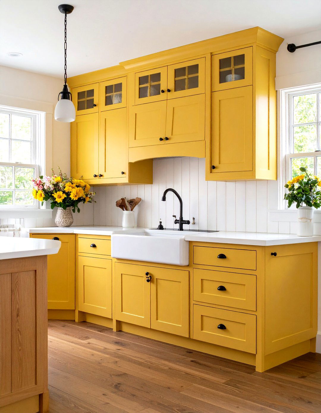 Pale Yellow Farmhouse Kitchen Cabinets - 24 Pale Yellow Kitchen Ideas