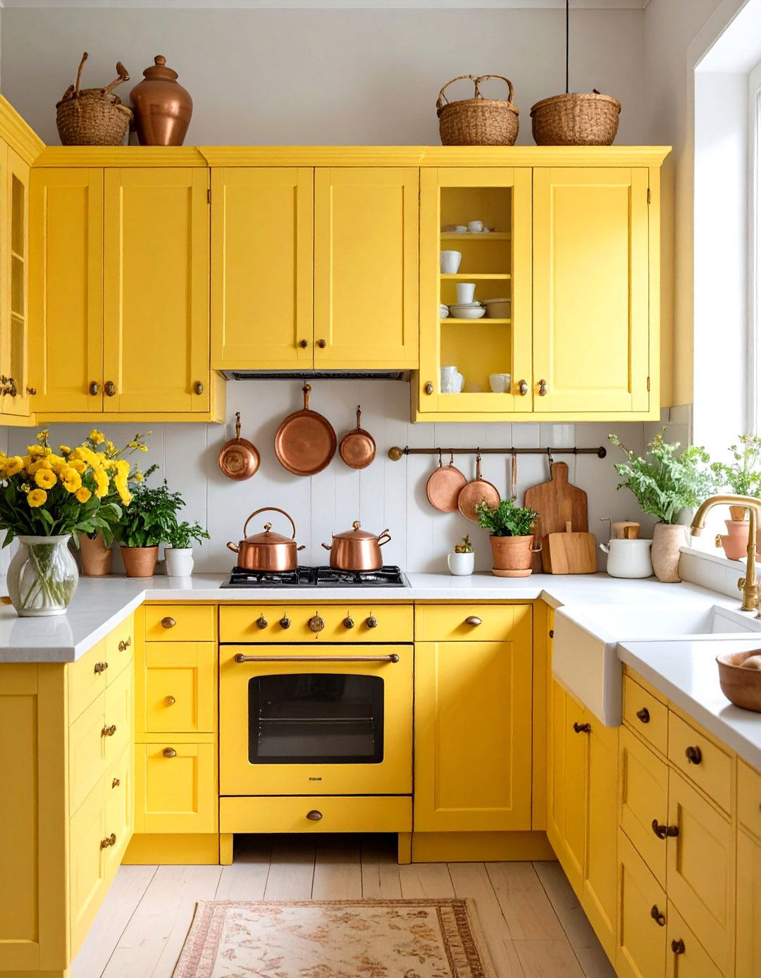 Pale Yellow Kitchen with Vintage Accessories - 24 Pale Yellow Kitchen Ideas