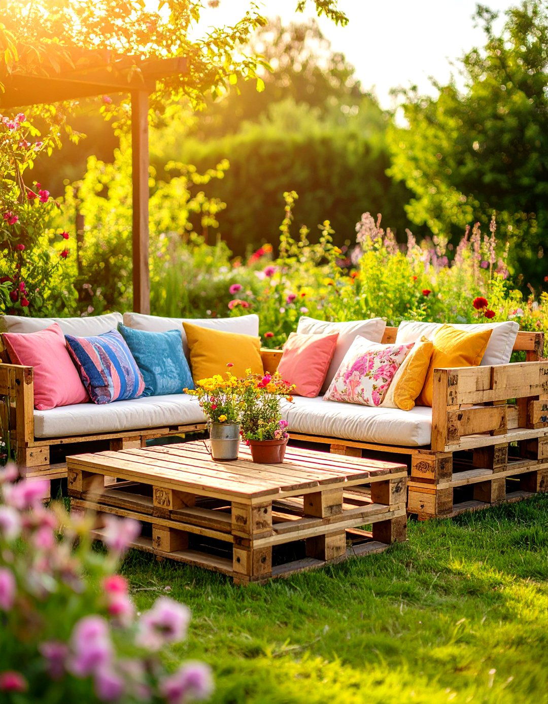 Pallet DIY Garden Seating - 24 Garden Seating Ideas
