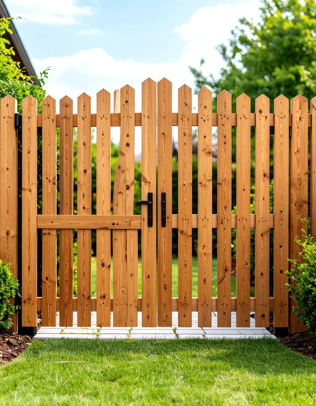 Pallet Fence With Custom Gate - 24 Pallet Fence Ideas