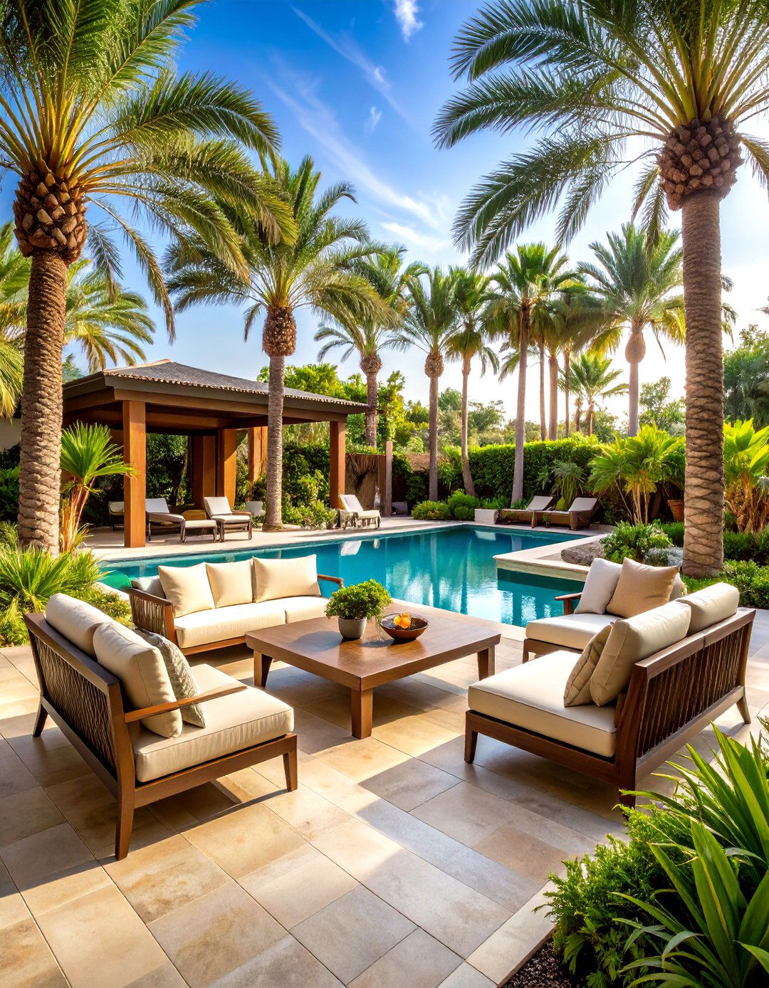 Palm Oasis Patio - 24 Tropical Patio Ideas