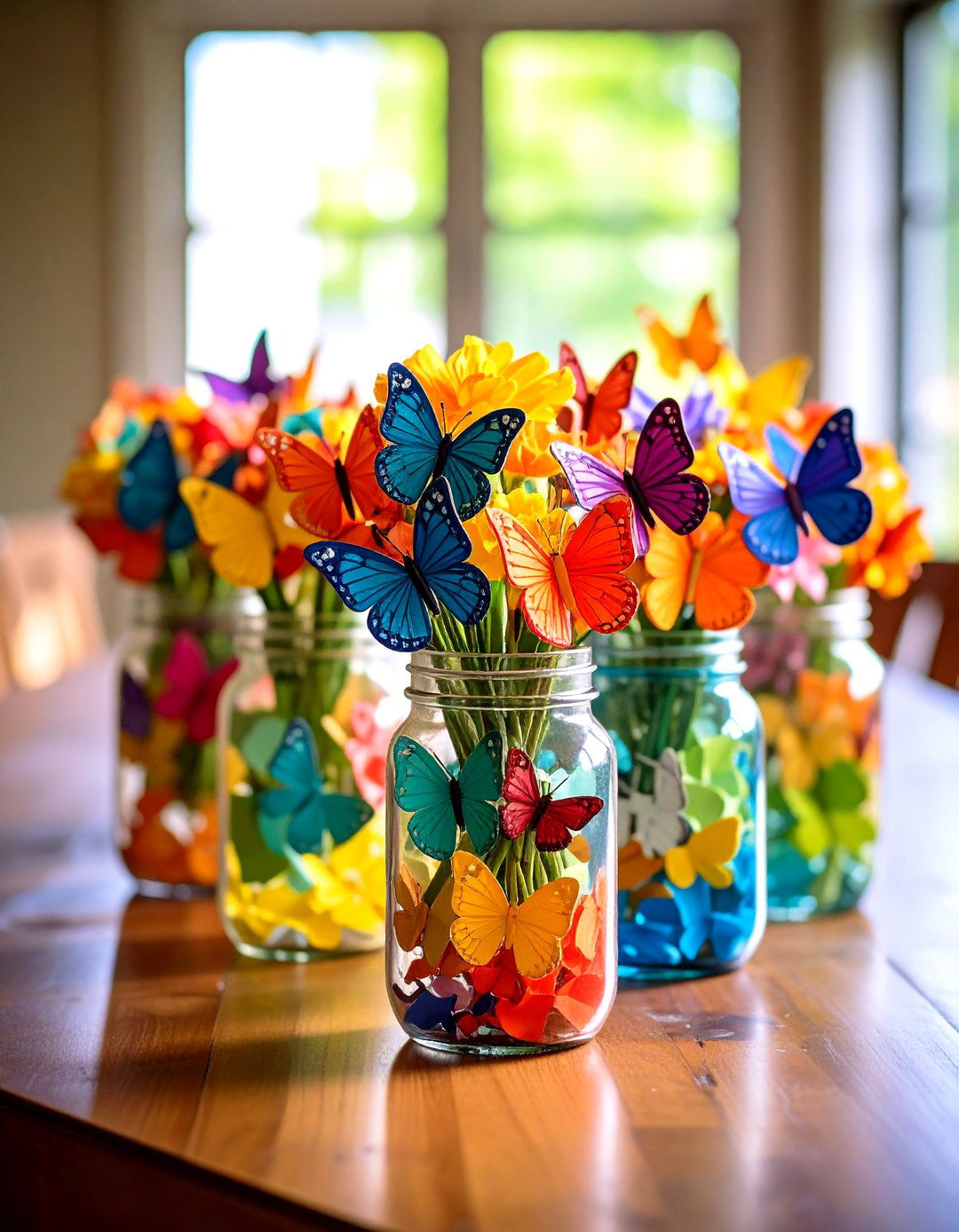 Paper Flower Everlasting Blooms - 24 Mason Jar Centerpiece Ideas