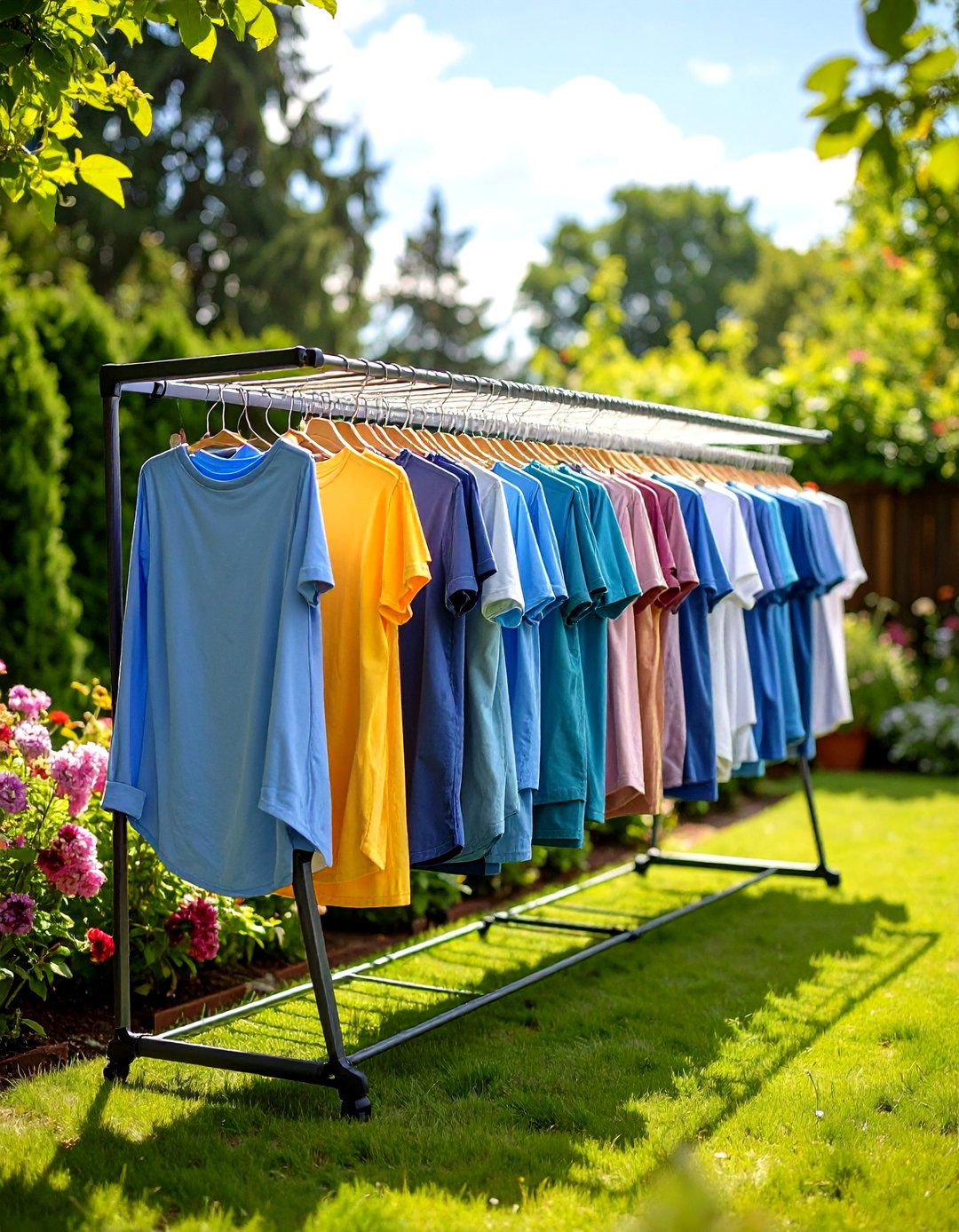 Parallel Folding Frame System - 24 Outdoor Clothesline Ideas