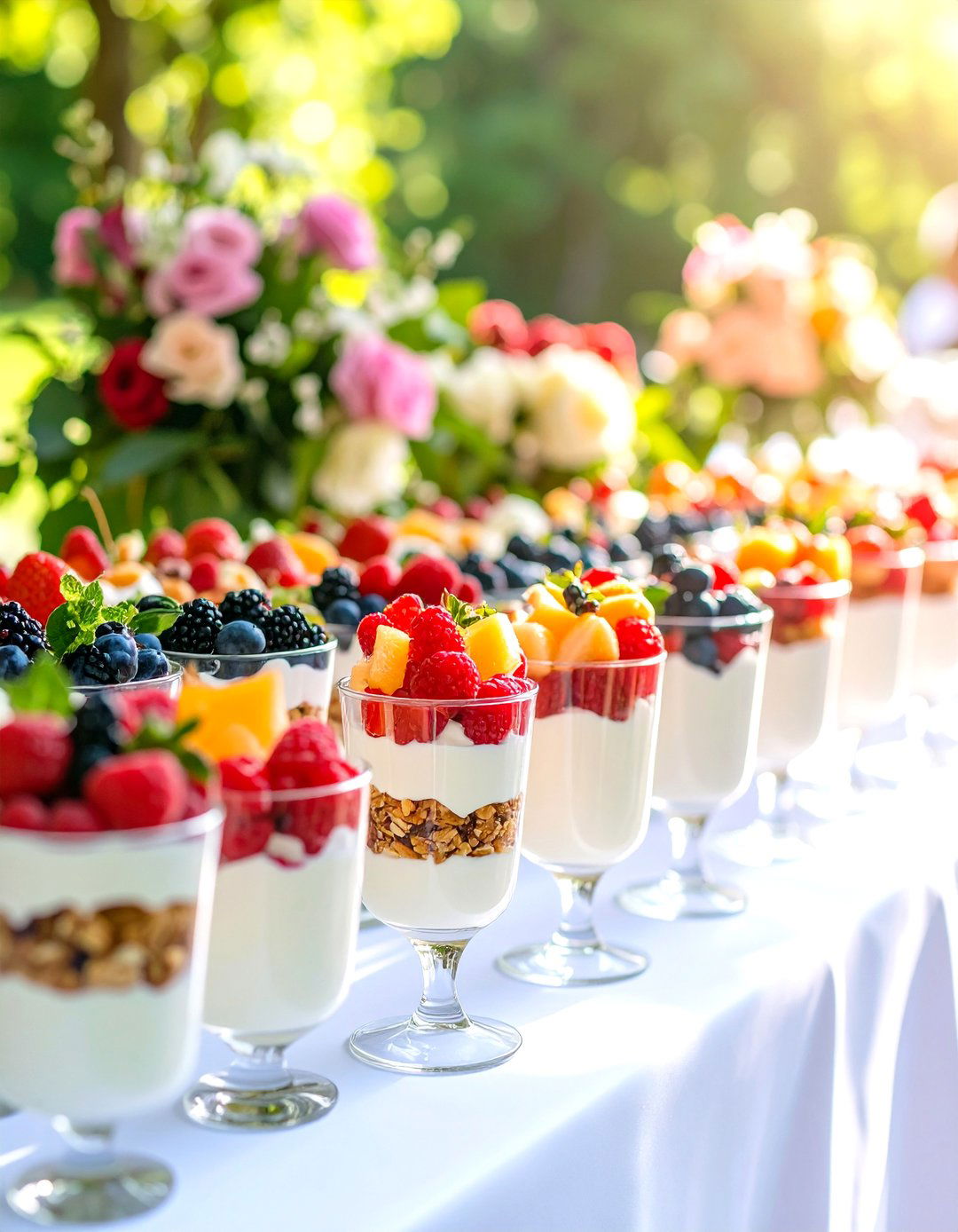 Parfait and Yogurt Station - 24 Wedding Dessert Ideas