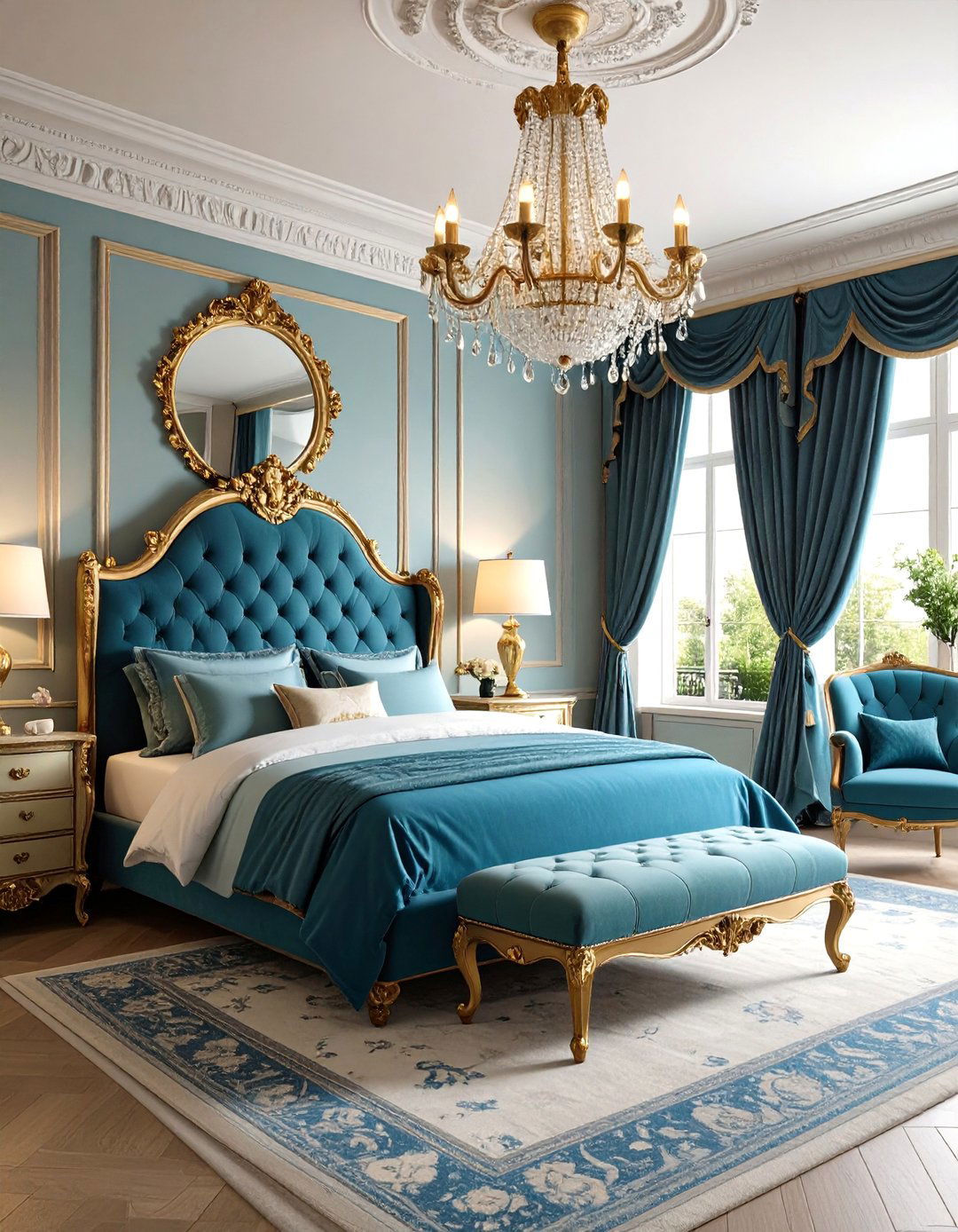 Parisian Chic Bedroom with Romantic Details - 24 Cozy Bedroom Ideas
