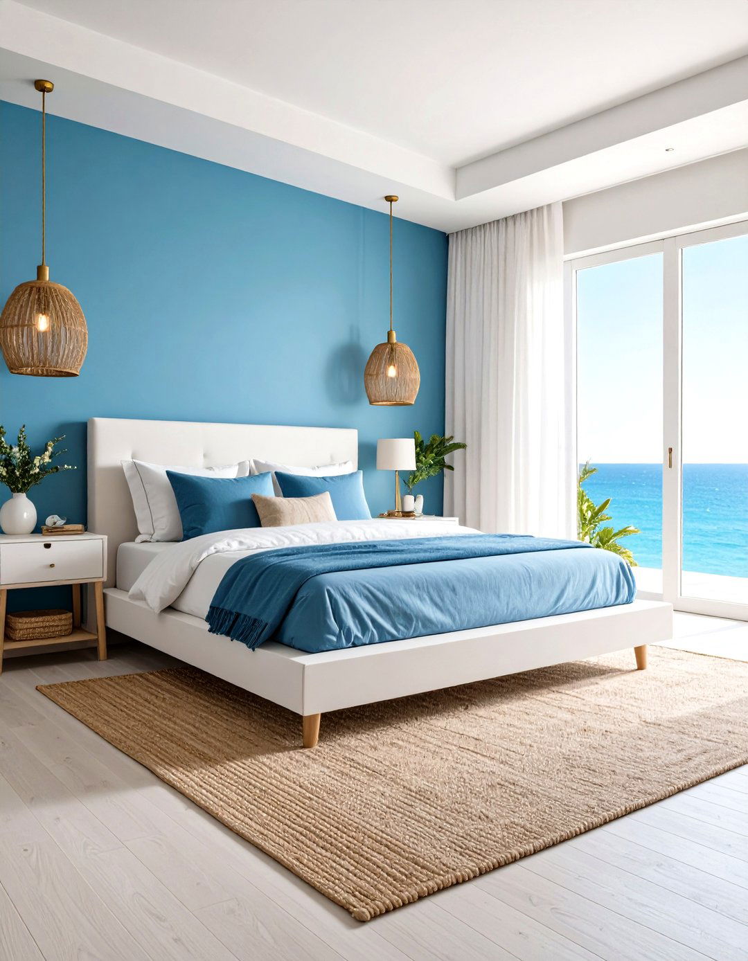 Pastel Blue Ombre Wall Bedroom - 24 Pastel Bedroom Ideas