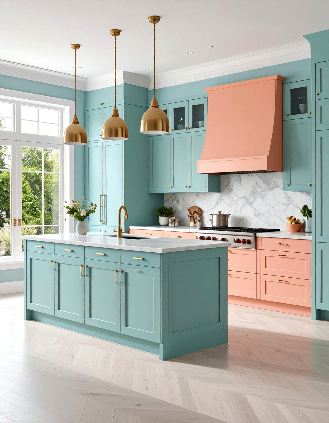 Pastel Color Blocked Kitchen - 24 1980s Kitchen Ideas