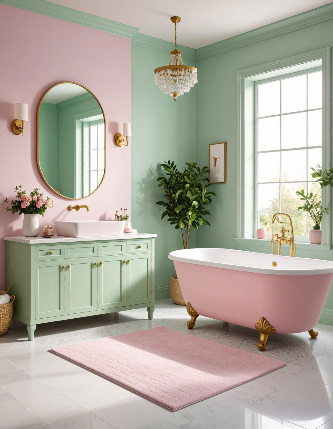 Pastel Dream Color Scheme - 24 Quirky Bathroom Ideas