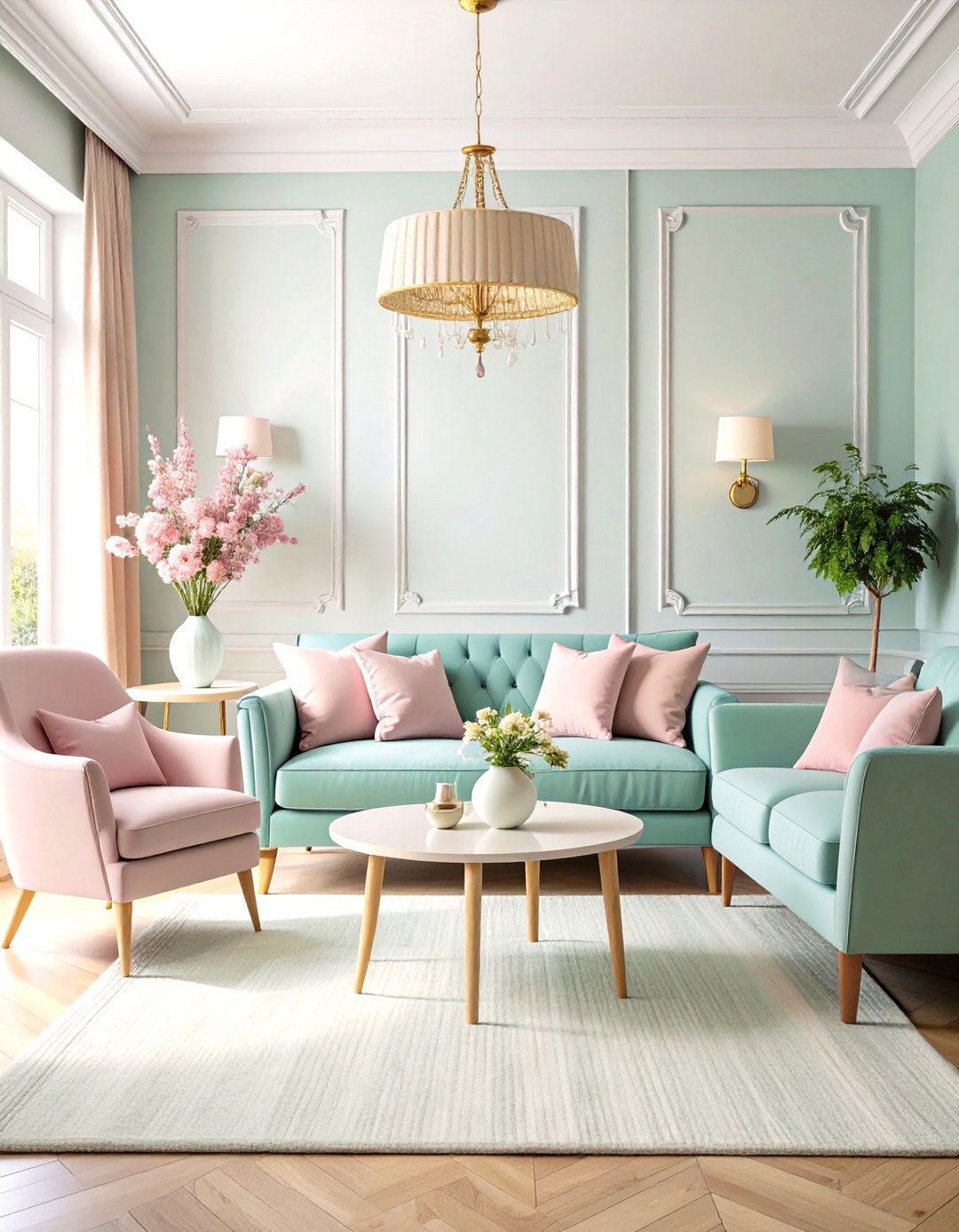 Pastel Dream Space Living Room - 24 Shabby-chic Style Living Room Ideas