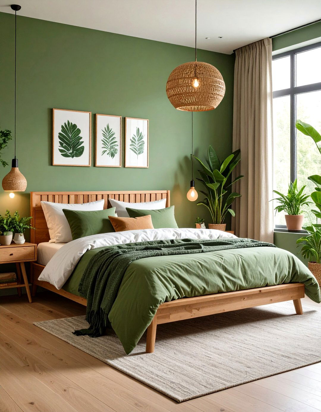 Pastel Green Botanical Bedroom - 24 Pastel Bedroom Ideas