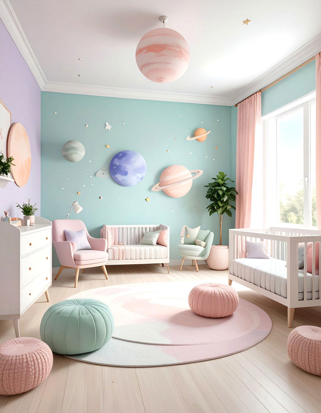 Pastel Planet Paradise - 24 Space-themed Nursery Ideas