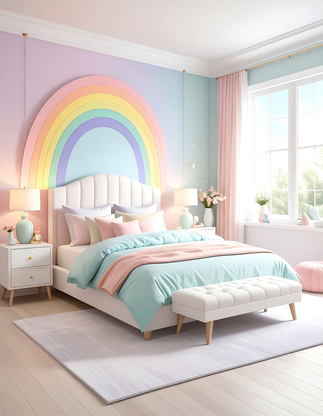 Pastel Rainbow Barbie Bedroom - 24 Barbie Room Ideas