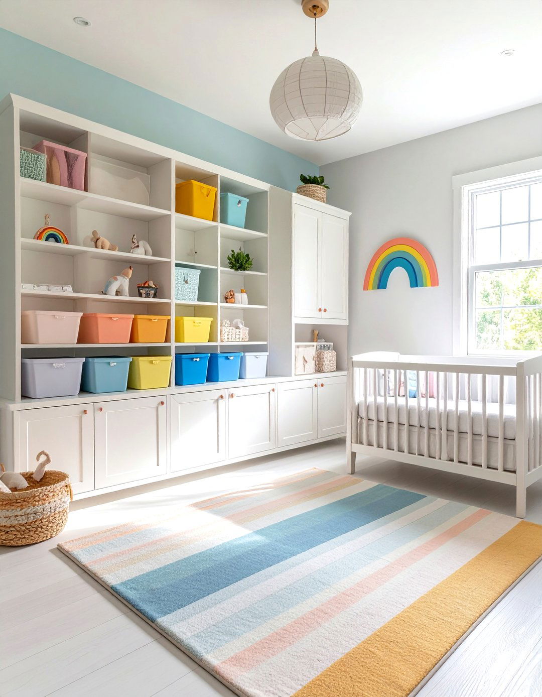 Pastel Rainbow Theme - 24 Small Nursery Ideas