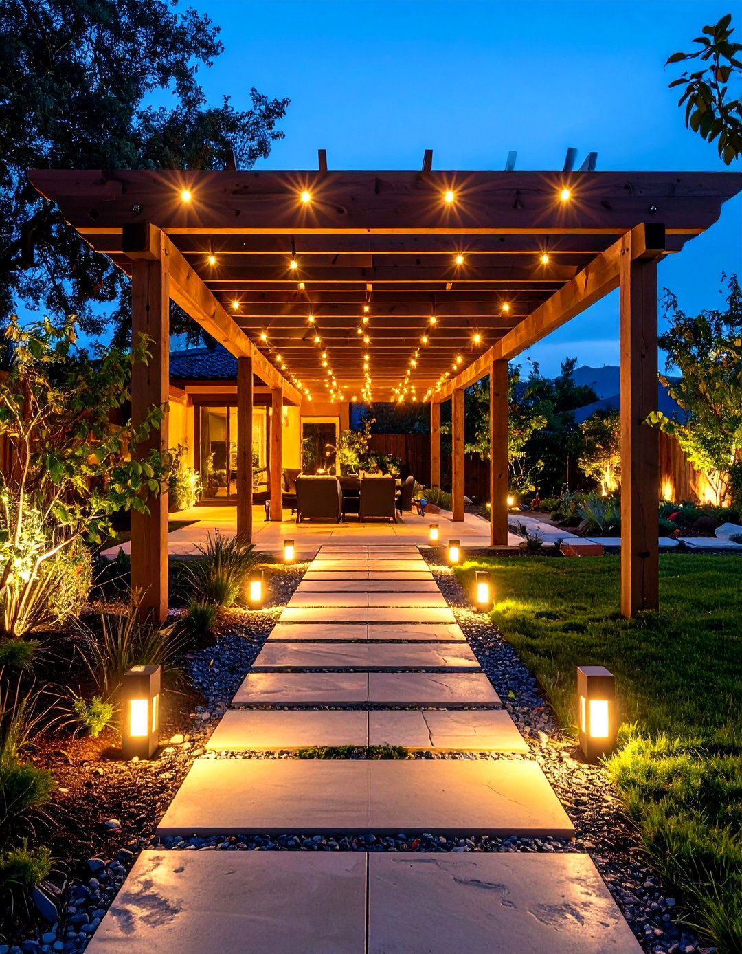 Pathway Integration Safety - 24 Pergola Lighting Ideas