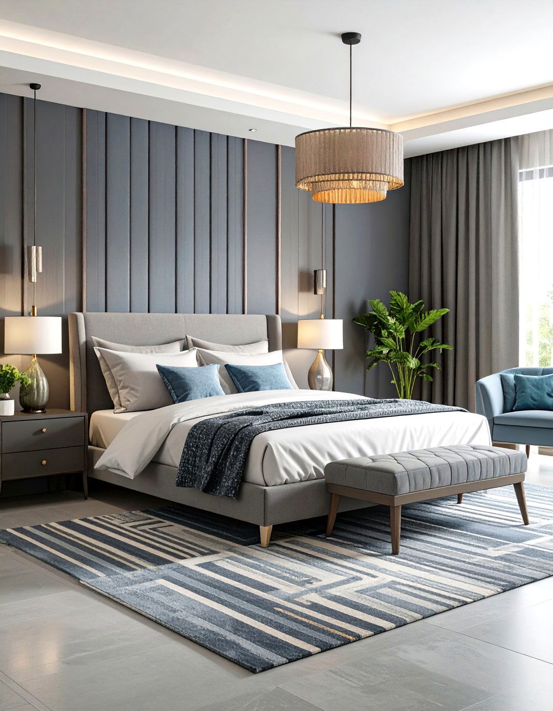 Pattern Mixing Techniques - 24 Pink and Grey Bedroom Ideas