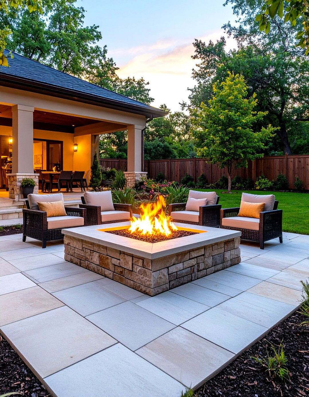 Paver Square Fire Pit Installation - 24 Square Fire Pit Ideas