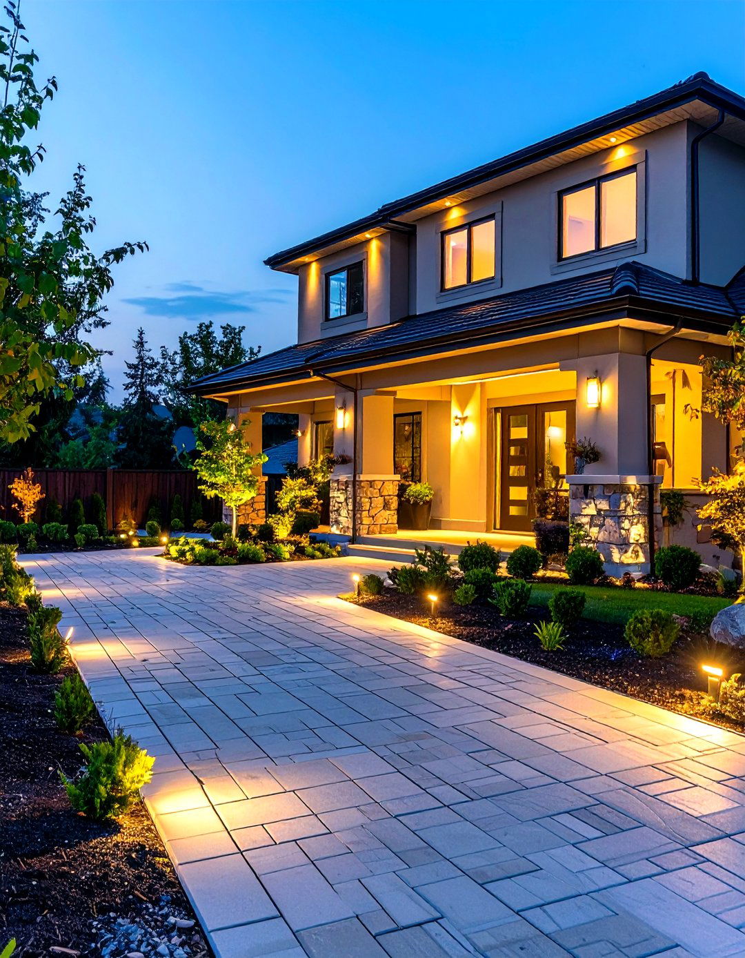 Paver and Hardscape Integrated Lighting - 24 Driveway Lighting Ideas