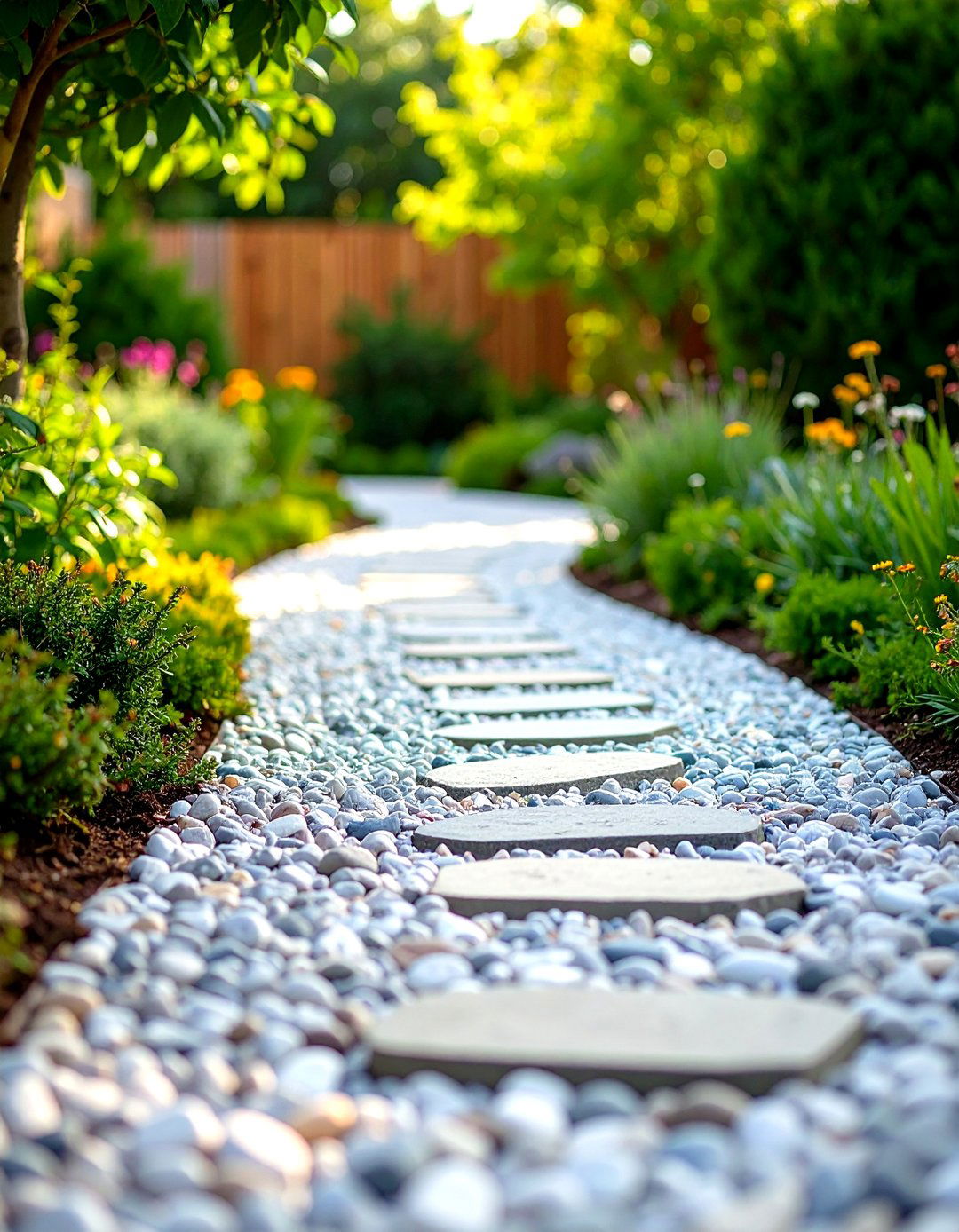 Pea Gravel Garden Pathways - 24 Natural Walkway Ideas