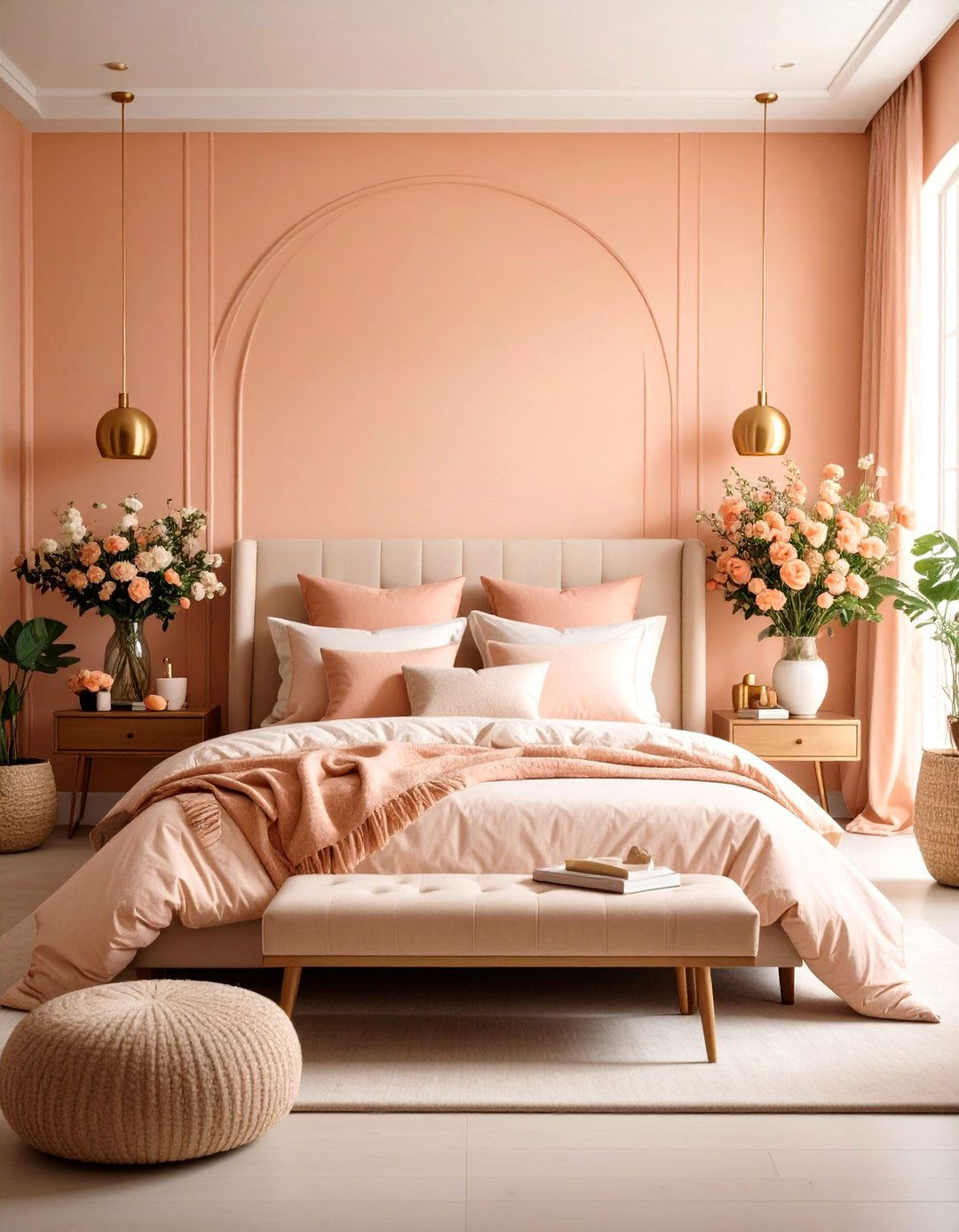 Peach and Cream Warmth - 24 Bedroom Ideas for Women