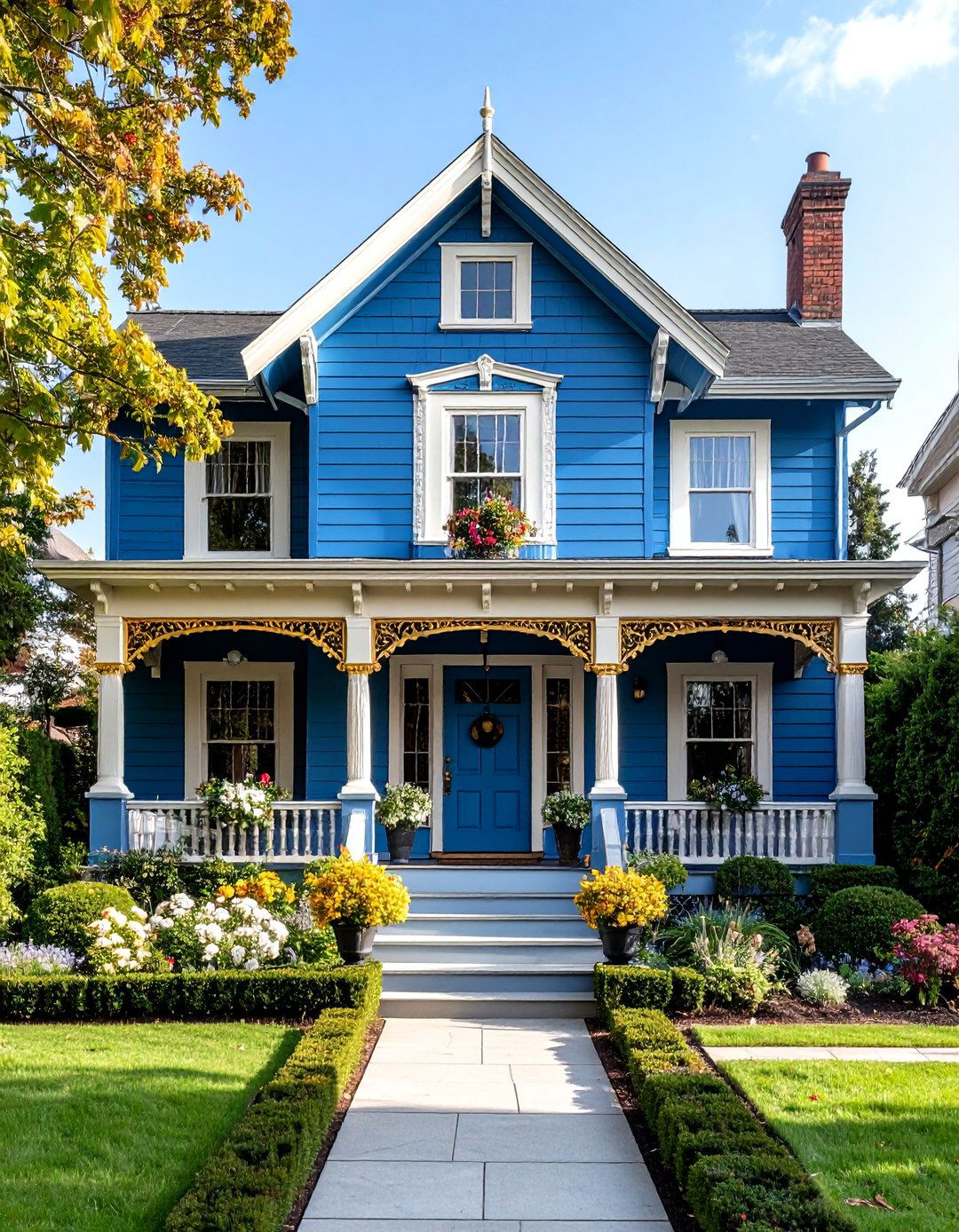 Peacock Blue Victorian Opulence - 24 blue victorian house colors
