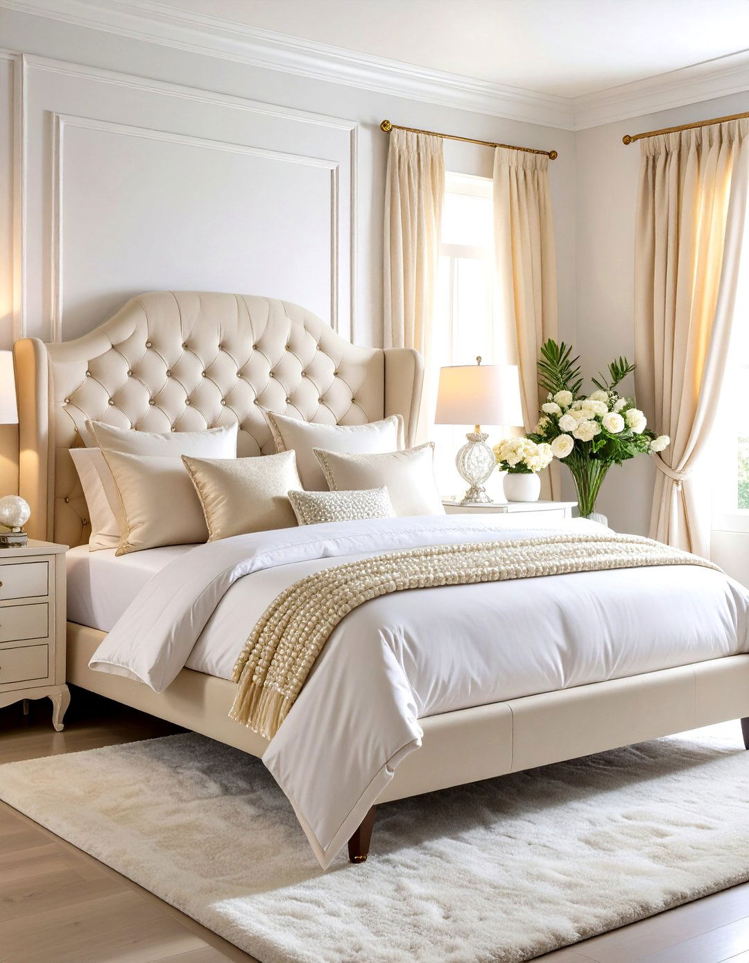 Pearl and Cream Elegance Bedroom - 24 Chanel Bedroom Ideas