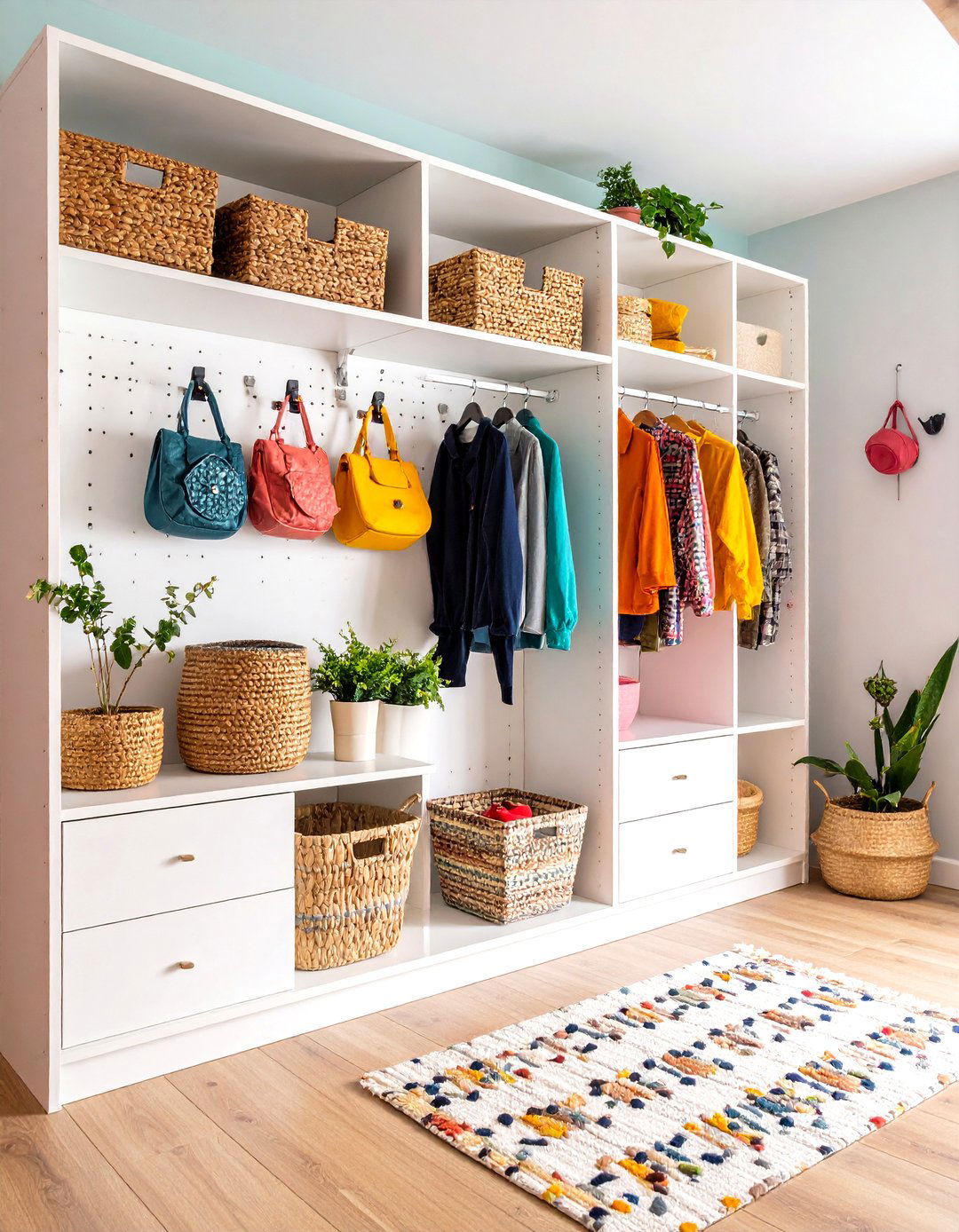 Pegboard Organization Solutions - 24 Scandinavian Entryway Ideas