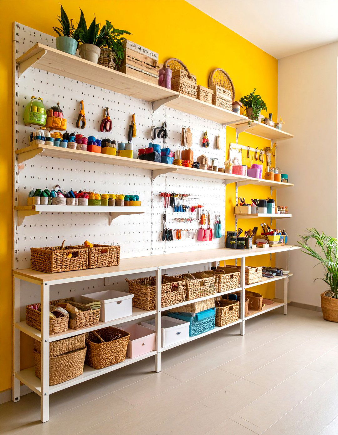 Pegboard Organization System - 24 Craft Room Ideas