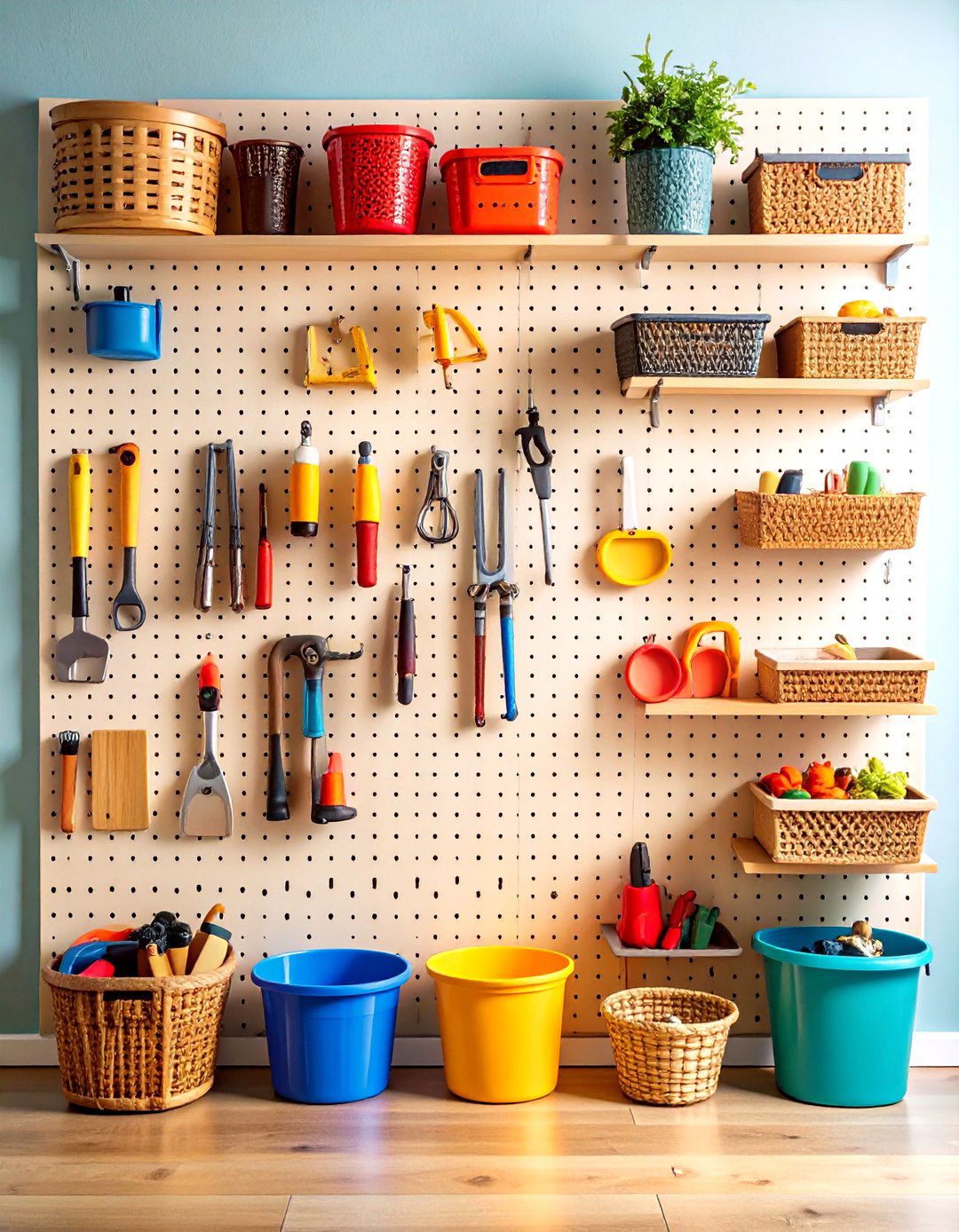 Pegboard Organization Systems - 24 Laundry Room Storage Ideas