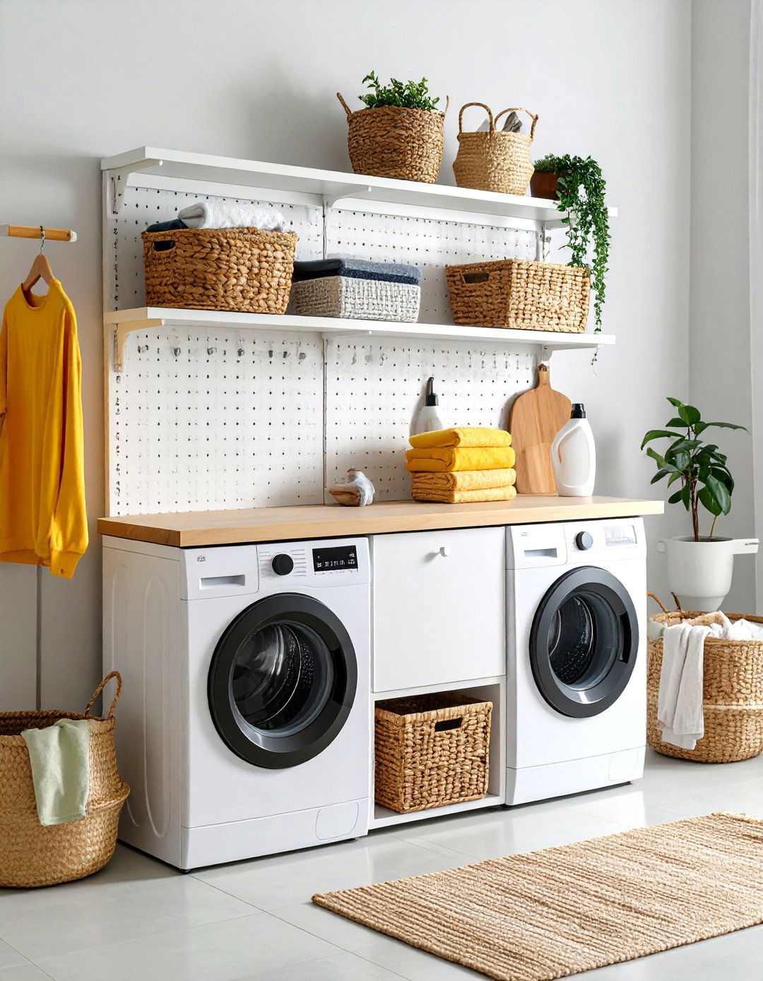 Pegboard Shelving Combination Systems - 24 Laundry Room Shelving Ideas