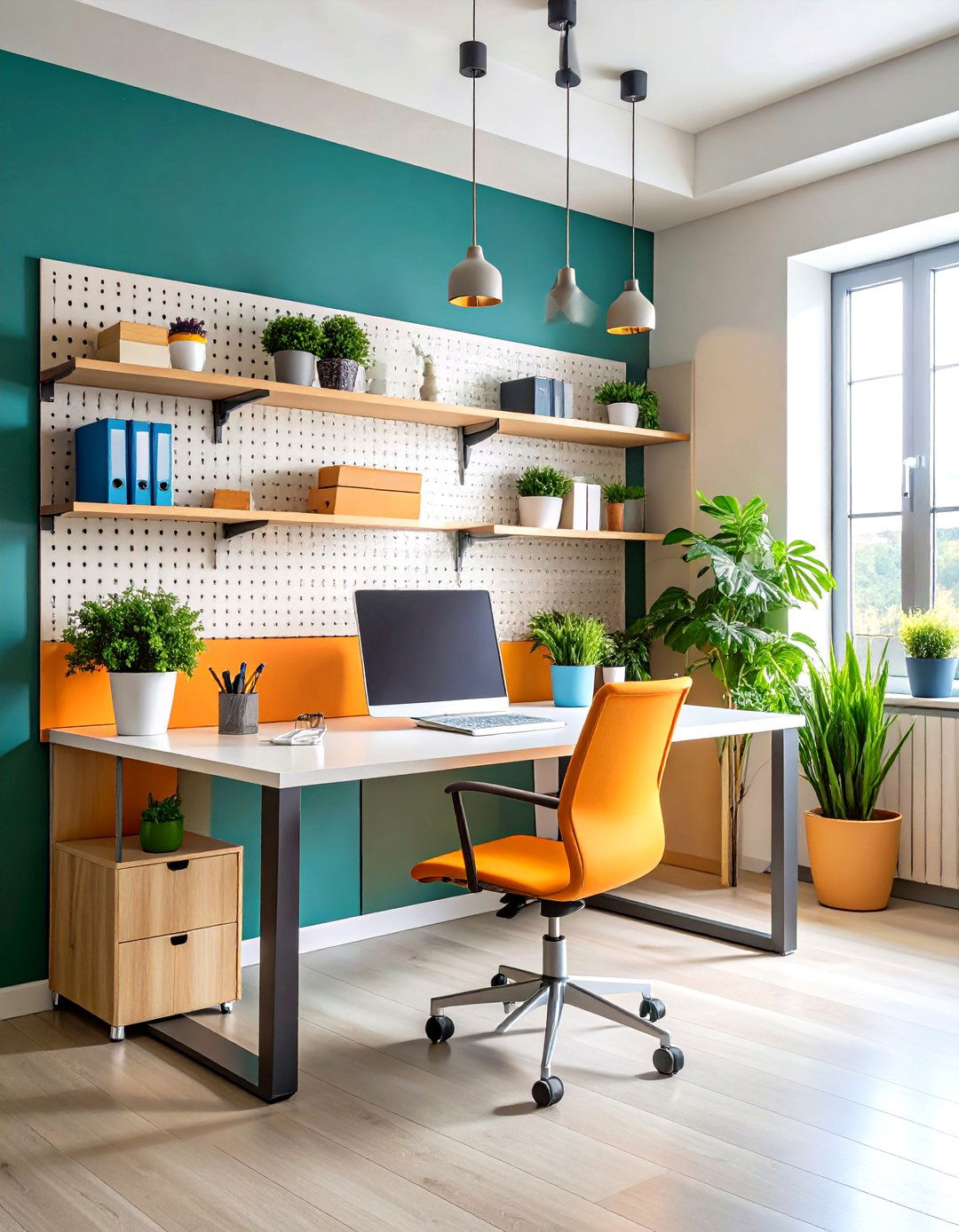 Pegboard Storage System - 24 Desk Organization Ideas