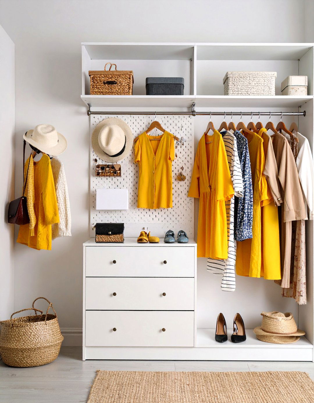 Pegboard Wall Organization with Customizable Layout - 24 Earring Storage Ideas
