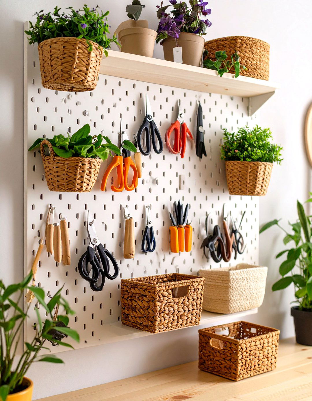 Pegboard Wall Storage Systems - 24 Craft Room Organization Ideas