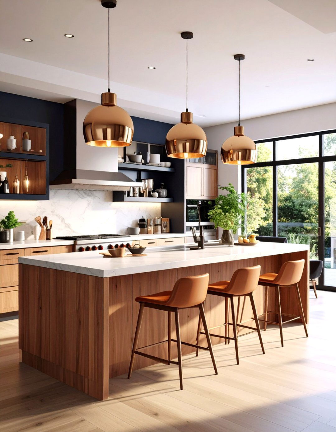 Pendant Light Focal Points - 24 Parallel Modular Kitchen Design Ideas