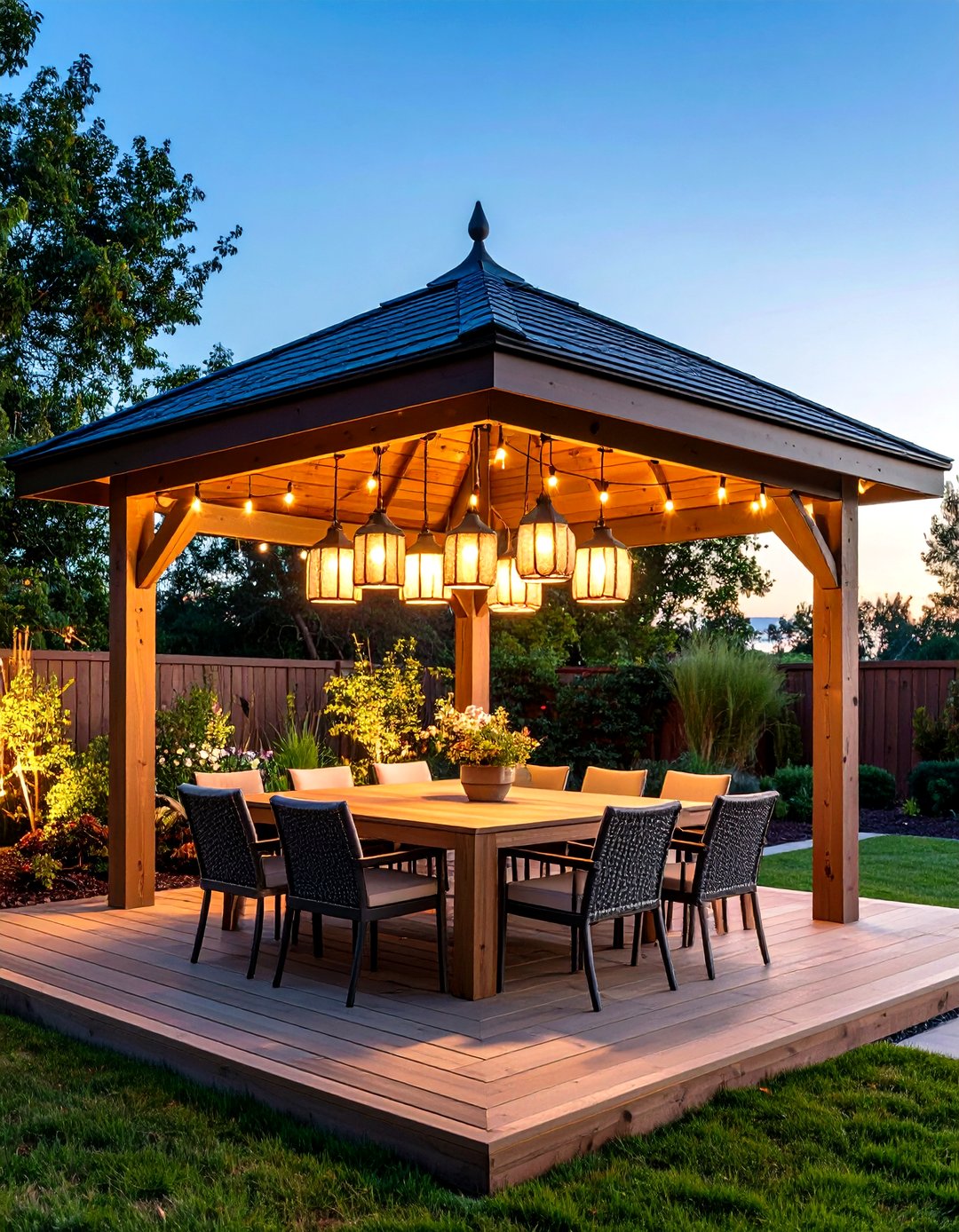 24 Gazebo Lighting Ideas To Brighten Outdoor Nights Too Much Time 24 Gazebo Lighting Ideas To Brighten Outdoor Nights Too Much Time