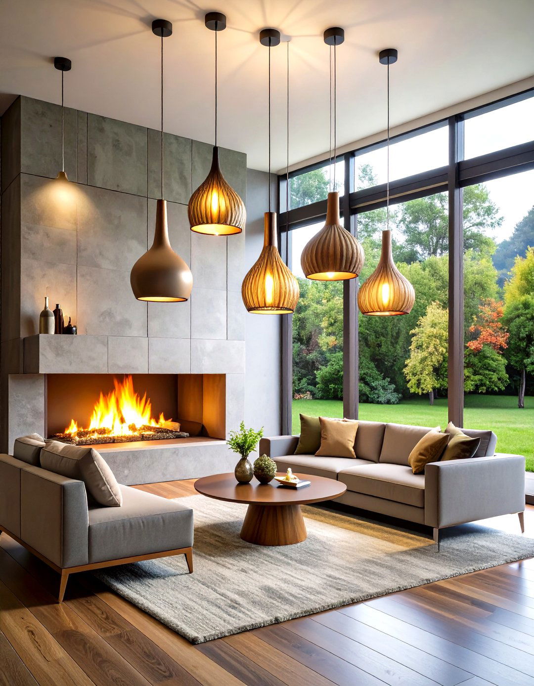 Pendant Light Statement Design - 24 Fireplace Mantel Lighting Ideas