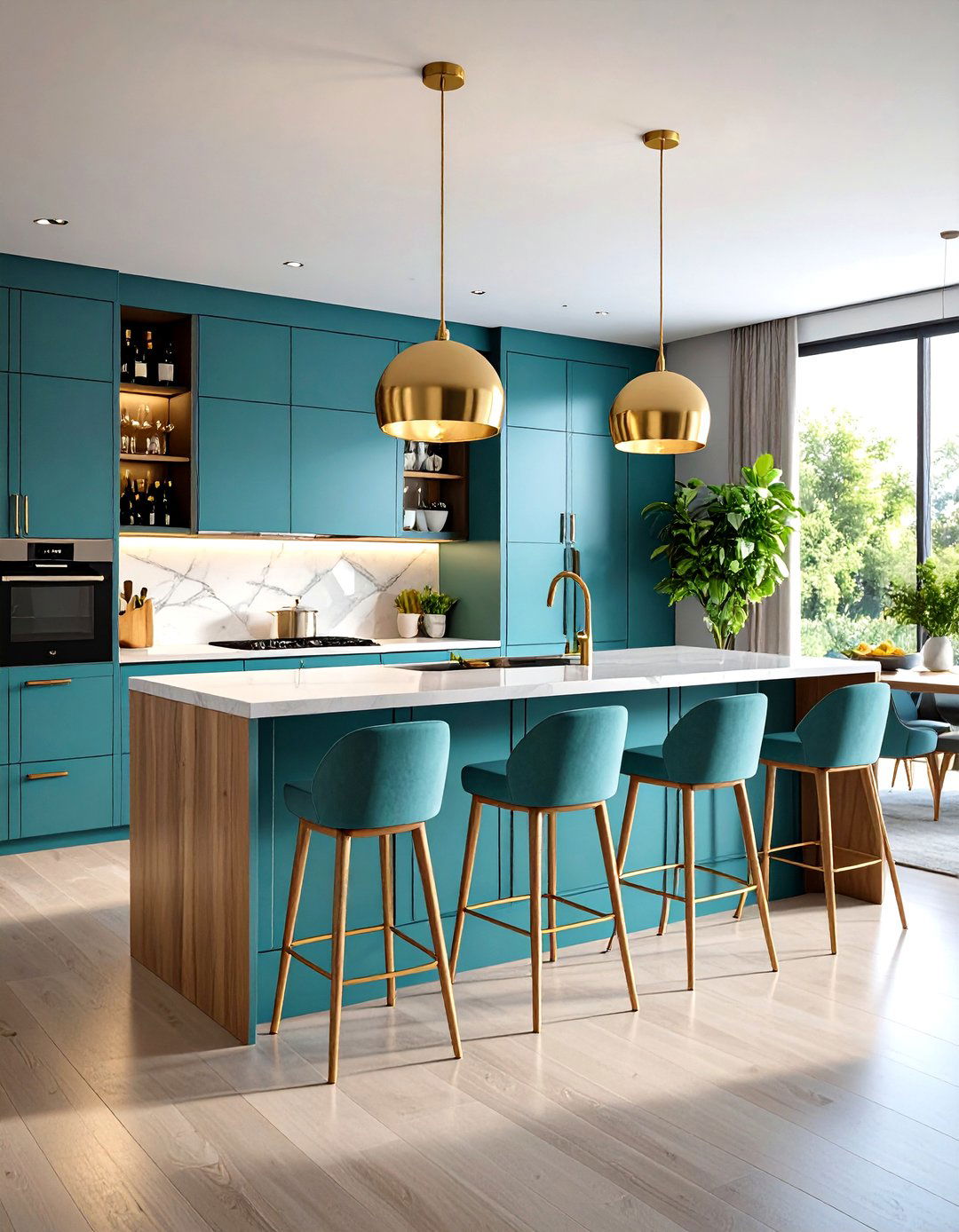 Peninsula Bar with Storage - 24 Kitchen Bar Ideas