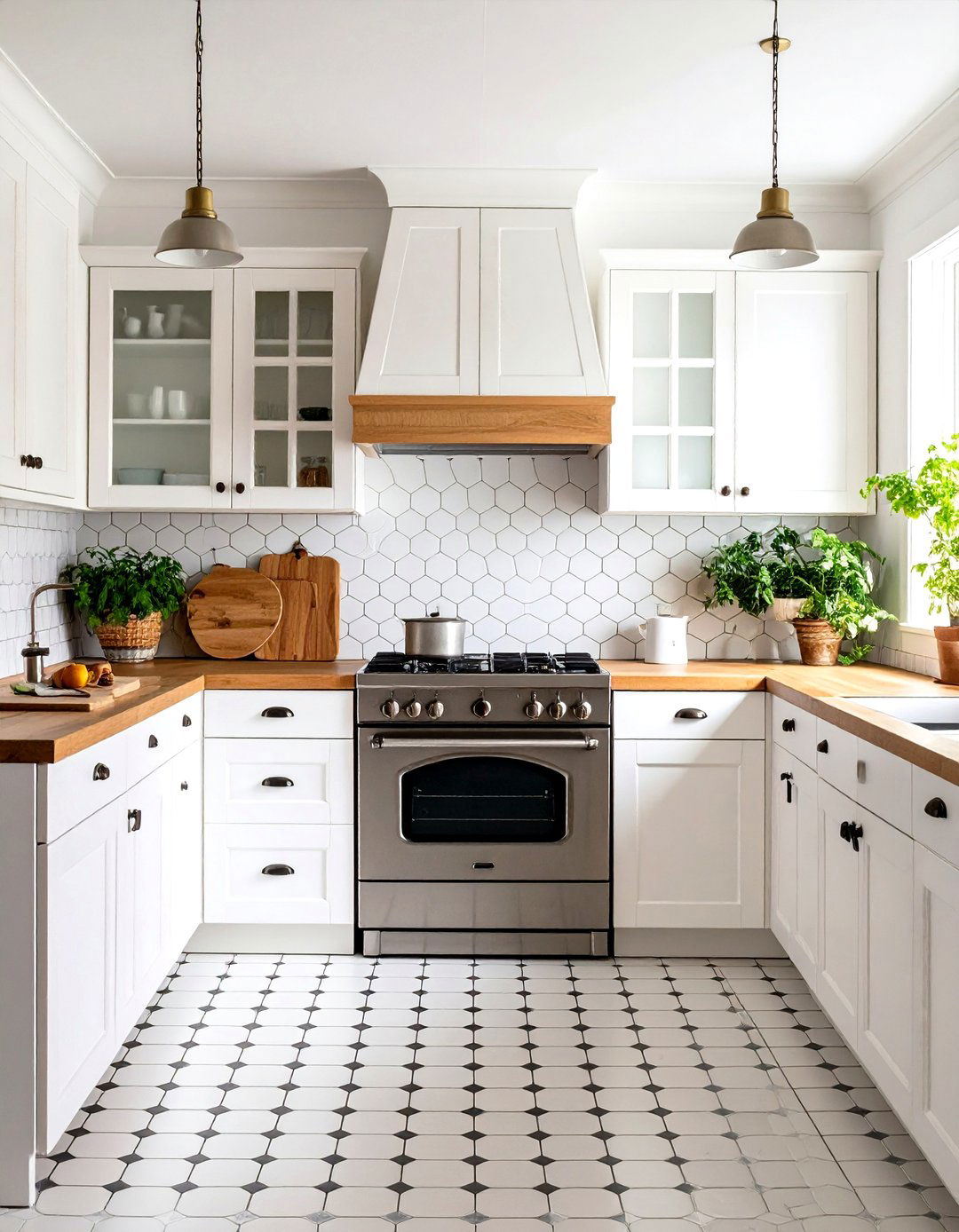 Penny Tile Backsplash Vintage Kitchen - 24 Vintage Kitchen Ideas