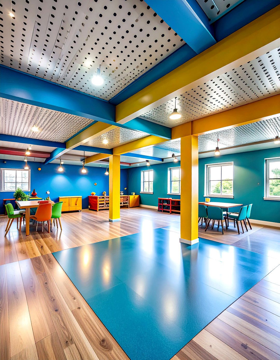 Perforated Metal Industrial Chic - 24 Basement Drop Ceiling Ideas