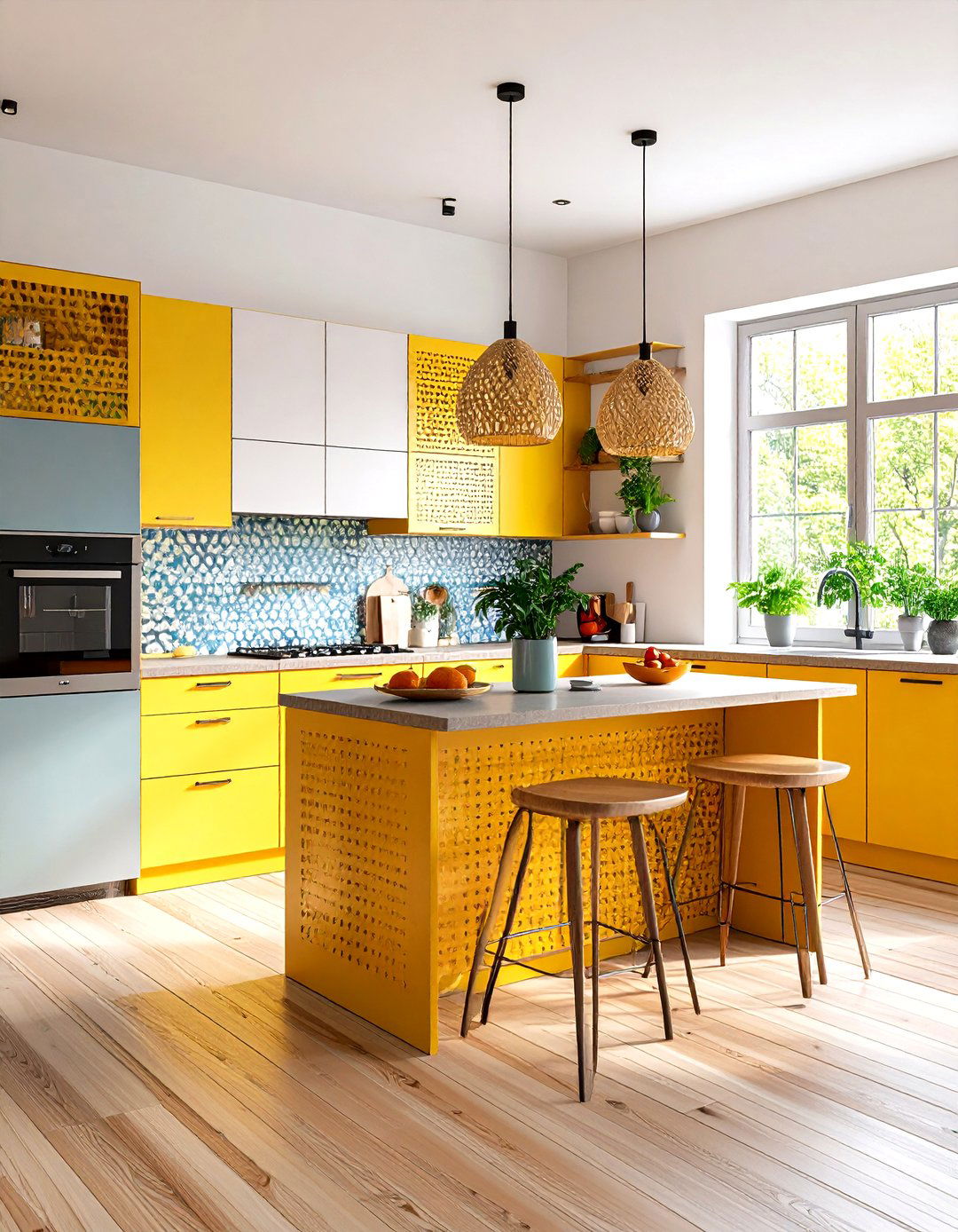 Perforated Metal Screens - 24 Industrial Kitchen Ideas